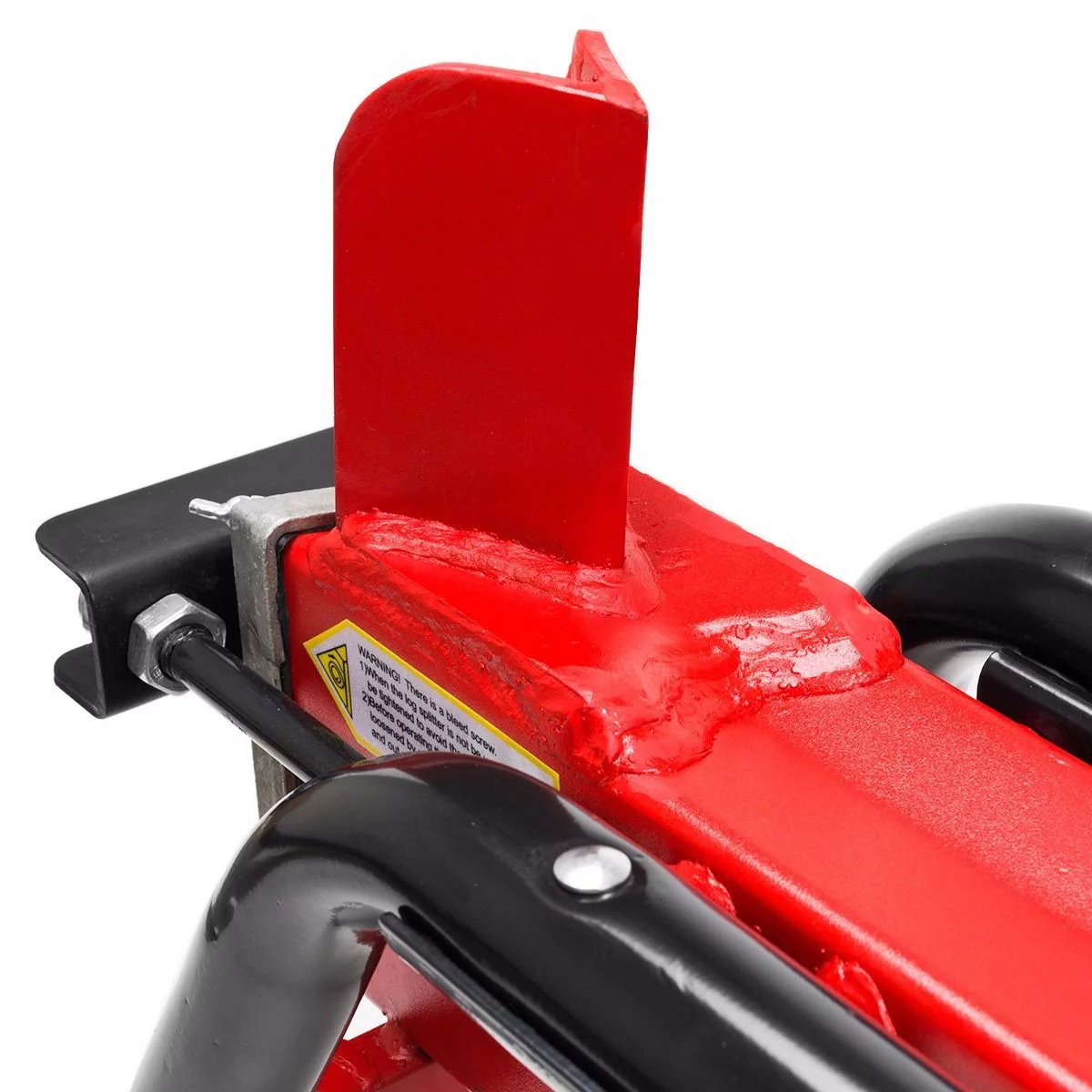 Electric 7-Ton Log Splitter 1500W Cut Wood Mobile Cutter Hydraulic Firewood Logs Build-in Wheel, Red/Black