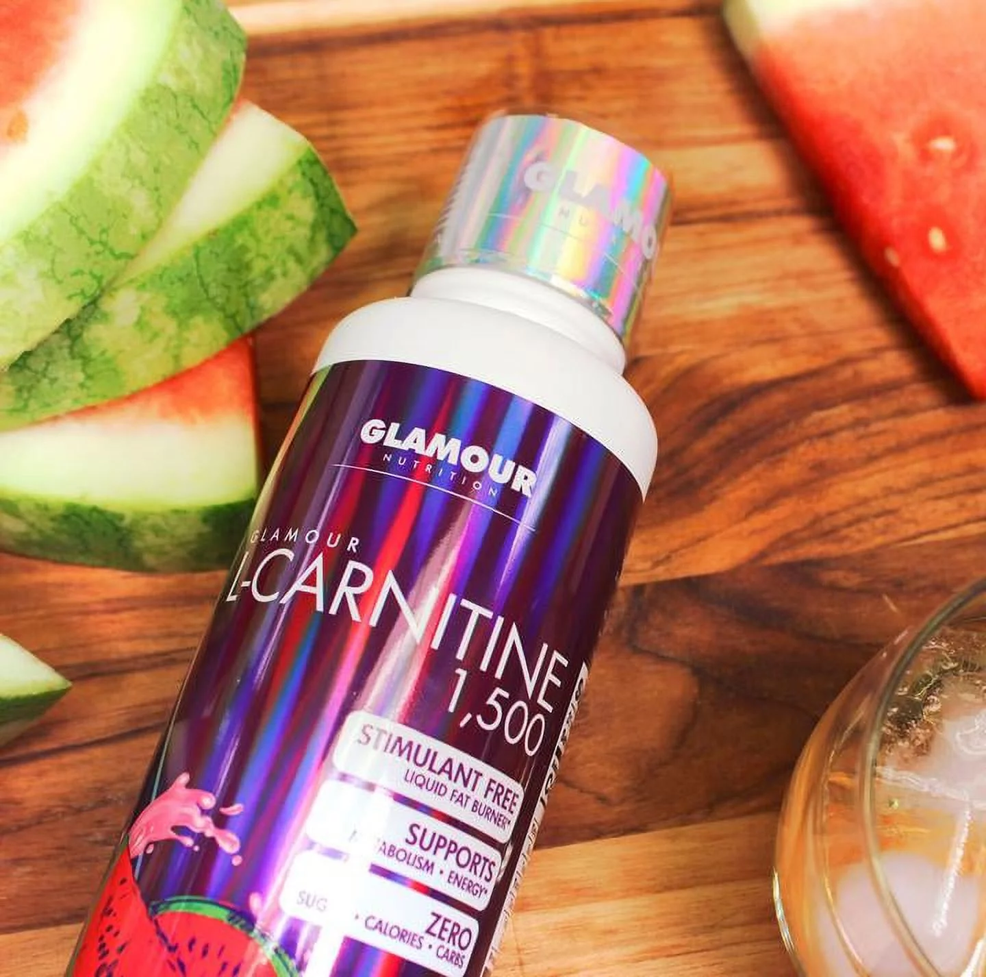 Glamour Nutrition L-Carnitine 1500mg, Watermelon, 31 Servings, 16 FL OZ