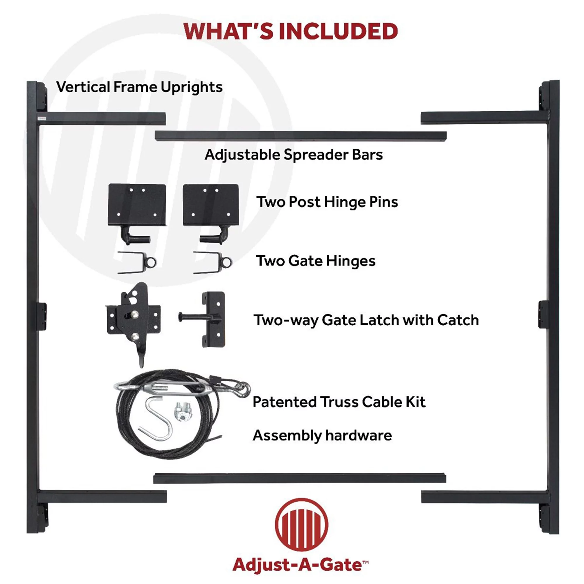 Adjust-A-Gate Steel Frame Gate Building Kit, 60