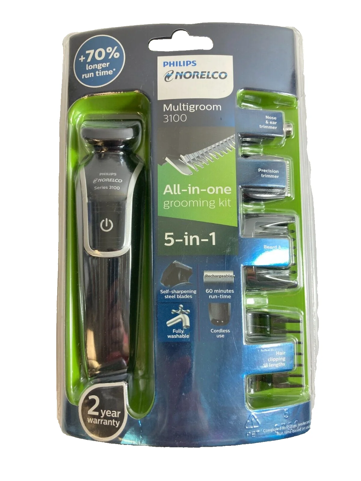 Philips Norelco MultiGroom 3100 Cordless Men's Grooming Kit New, Sealed