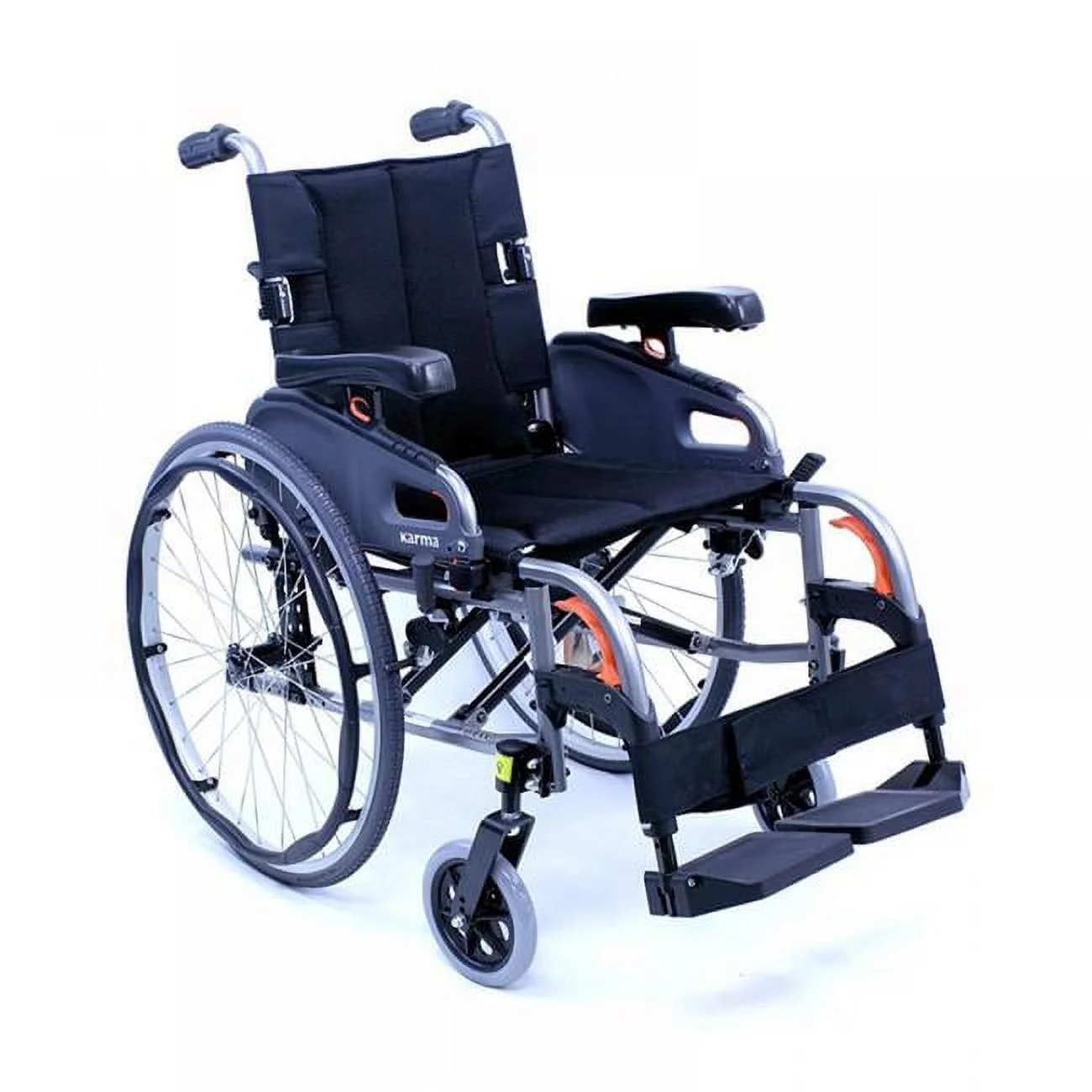 16 x 18 in. Flexx Wheelchair Ultra Lightweight with Quick Release Axles, Diamond Black