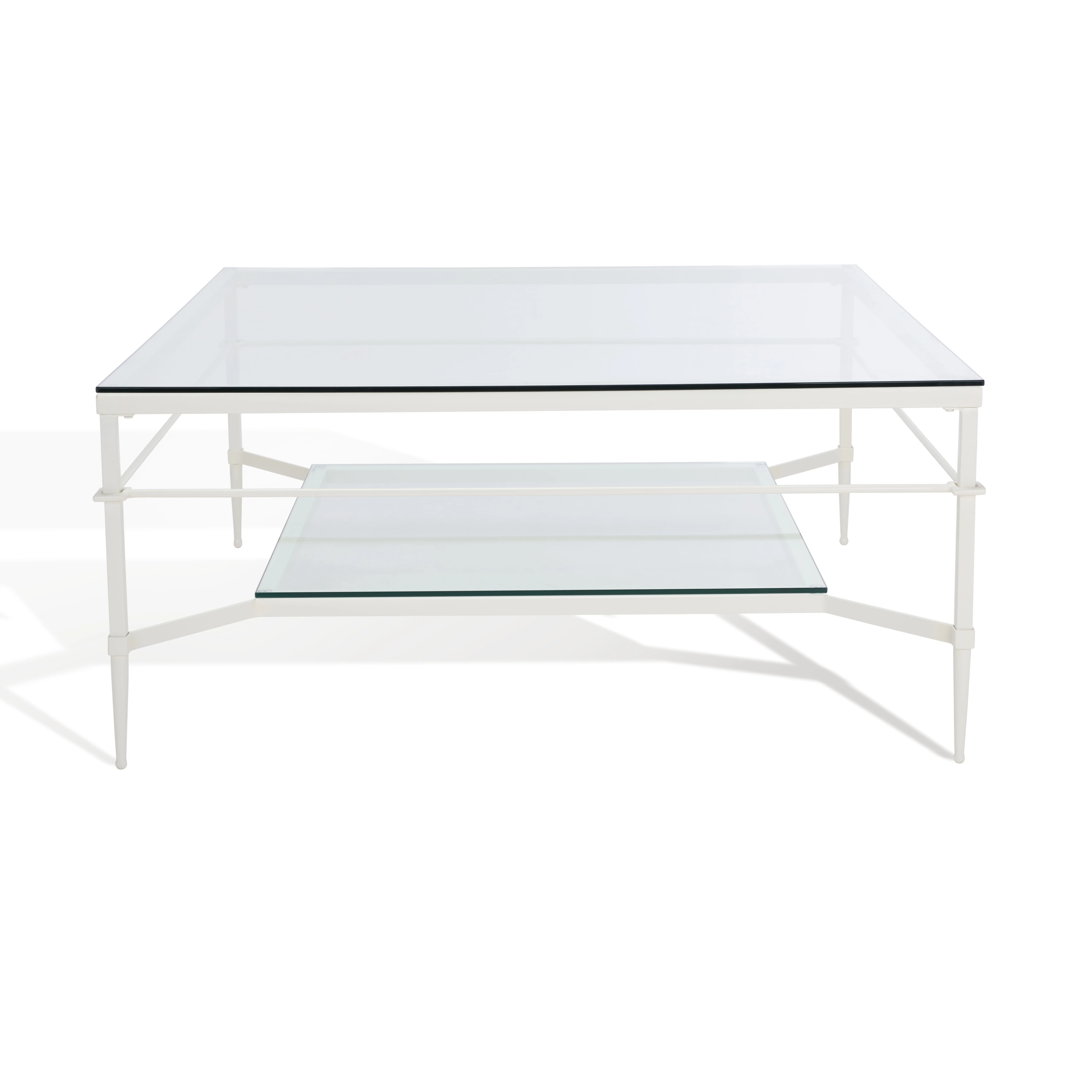 SAFAVIEH Couture Mieka Glam Metal Coffee Table, White
