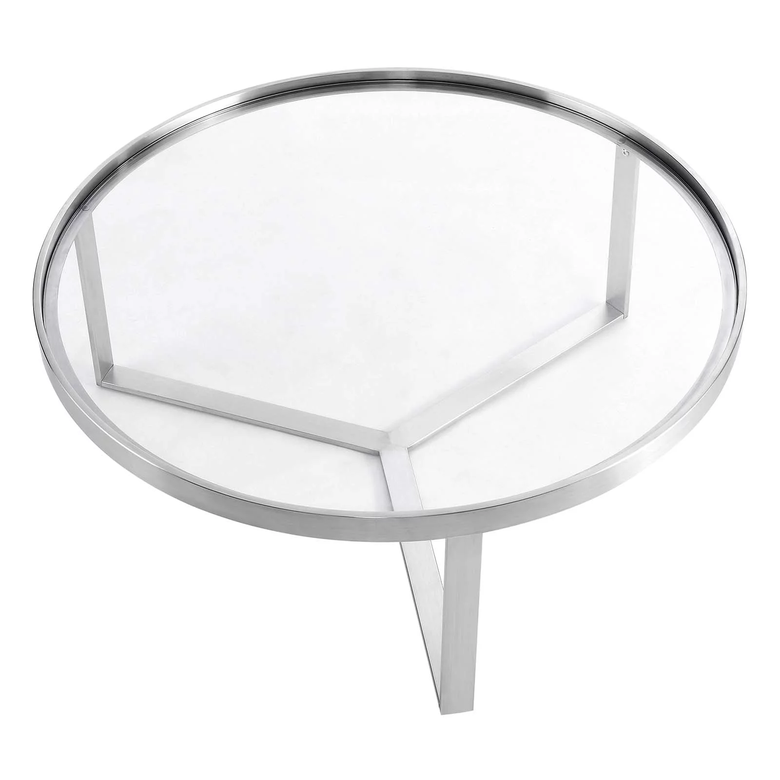 Modway Relay Coffee Table in Silver