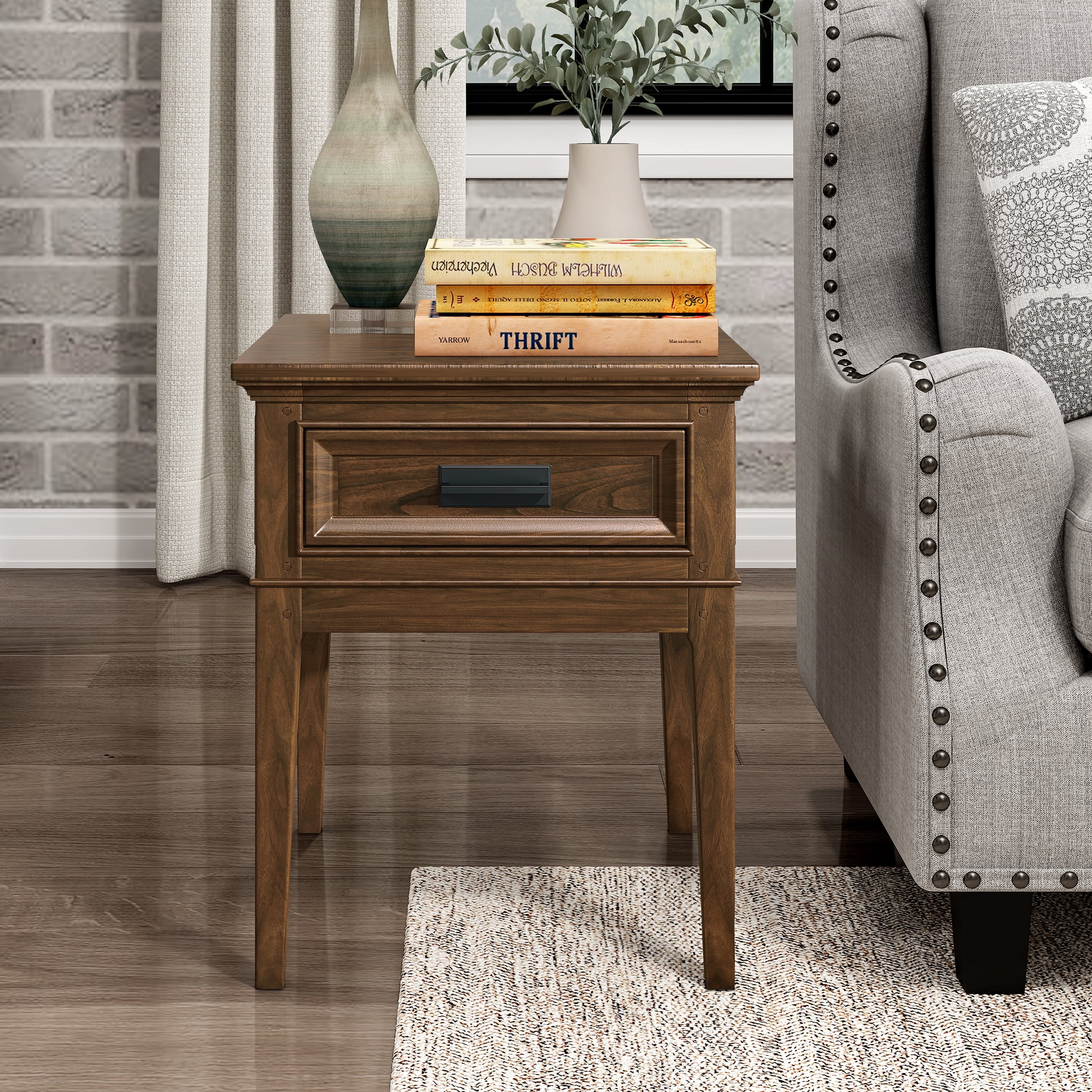 OakvillePark Kibler End Table, Brown Cherry