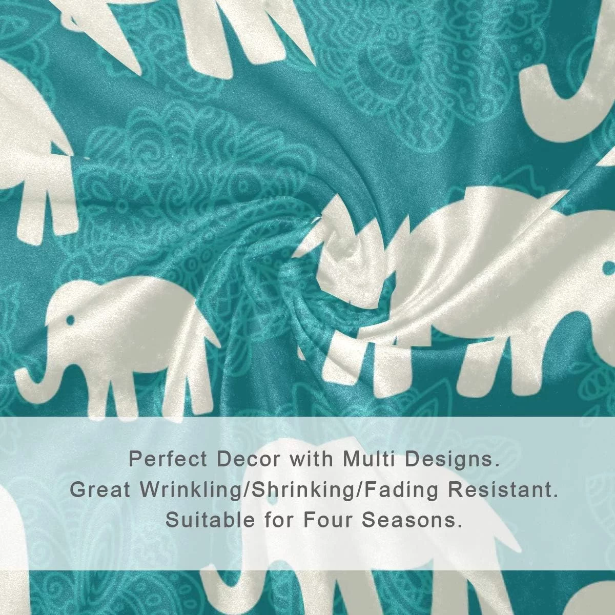 Hidove Queen Cozy Warm Throw Thermal Soft Bed Blanket 60x90 in White Elephants Flannel Fleece Blanket for Men Women Adults