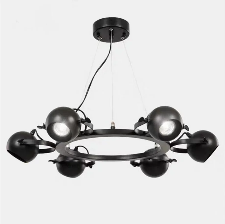 KPIBEST 6-Light Black Farmhouse Chandelier, 25.6