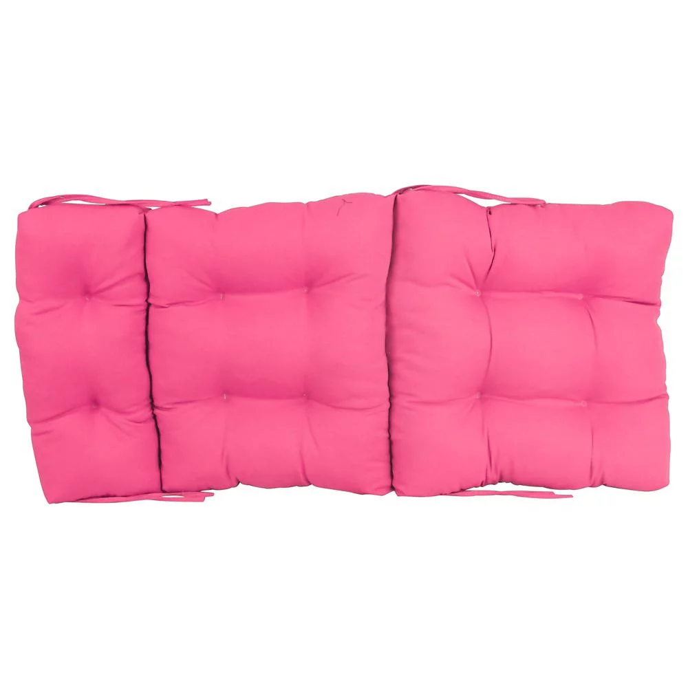 Blazing Needles 20-inch by 42-inch Solid Twill Tufted Chair Cushion