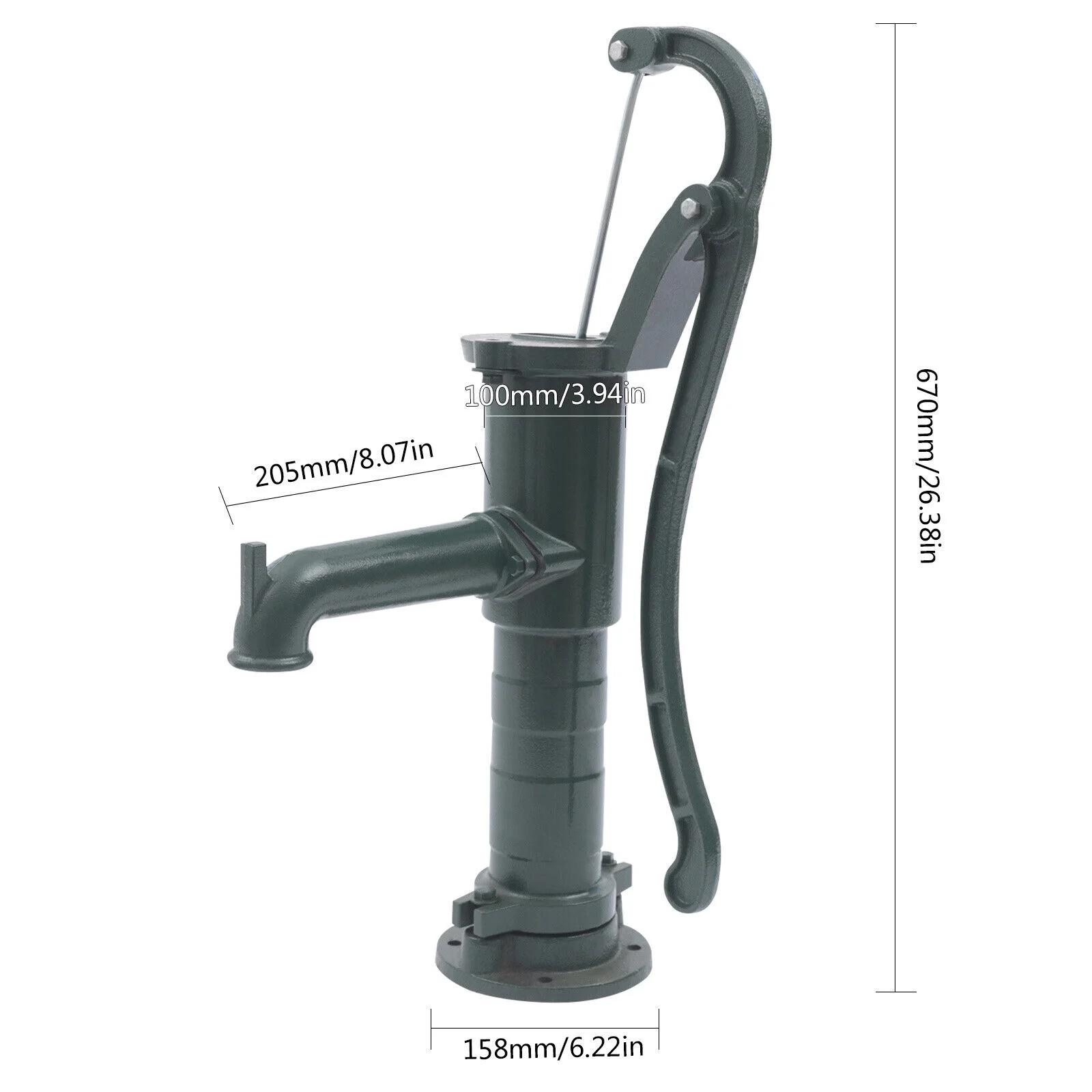 FETCOI Well Water Pitcher Vintage Cast Iron Hand Pump Yard Pond Manual Press Suction