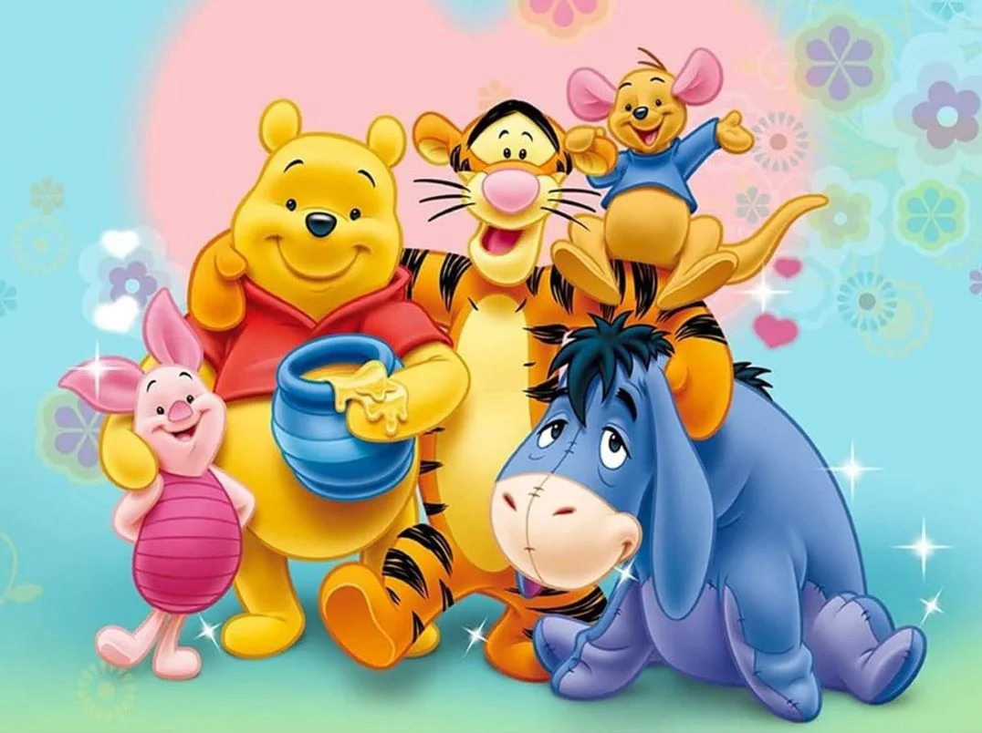 DIY 5D Diamond Art Kits for Adults Kids, Winnie the Pooh Paint by Diamonds Gem Painting Kits for Home Wall Decor 12x16 inch