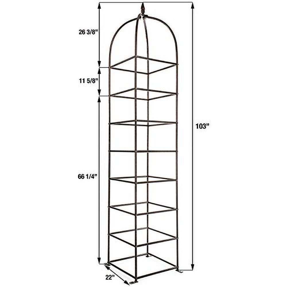 H Potter Trellis Large Obelisk for Climbing Garden Plants Weather Resistant Iron and Metal Vertical Yard Art