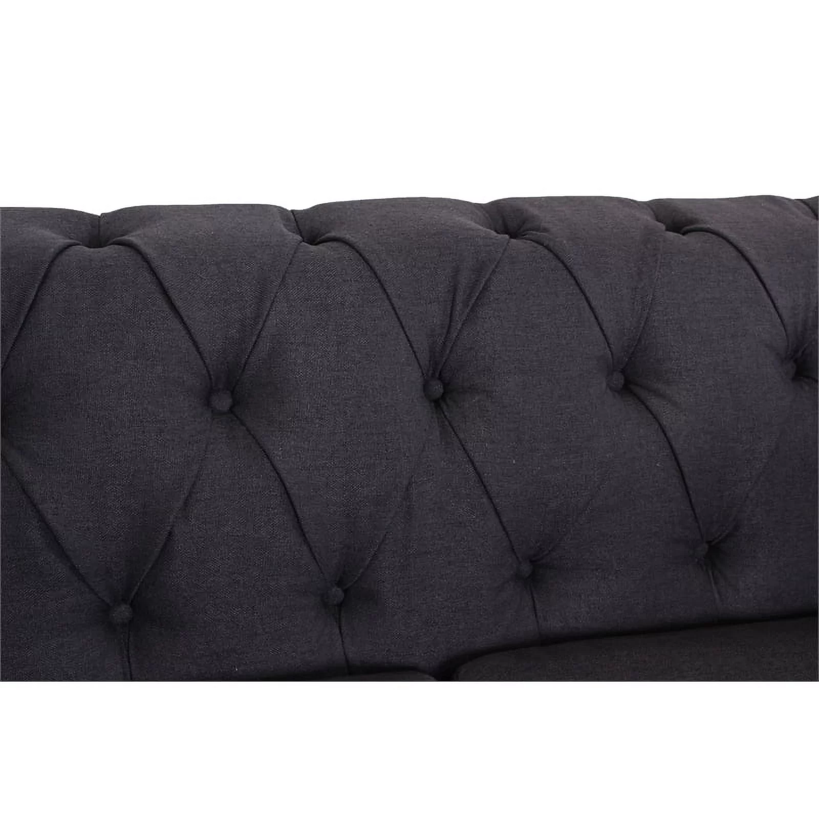 Home Square Living 2 Piece Microfiber Living Room Chair Set in Dark Gray