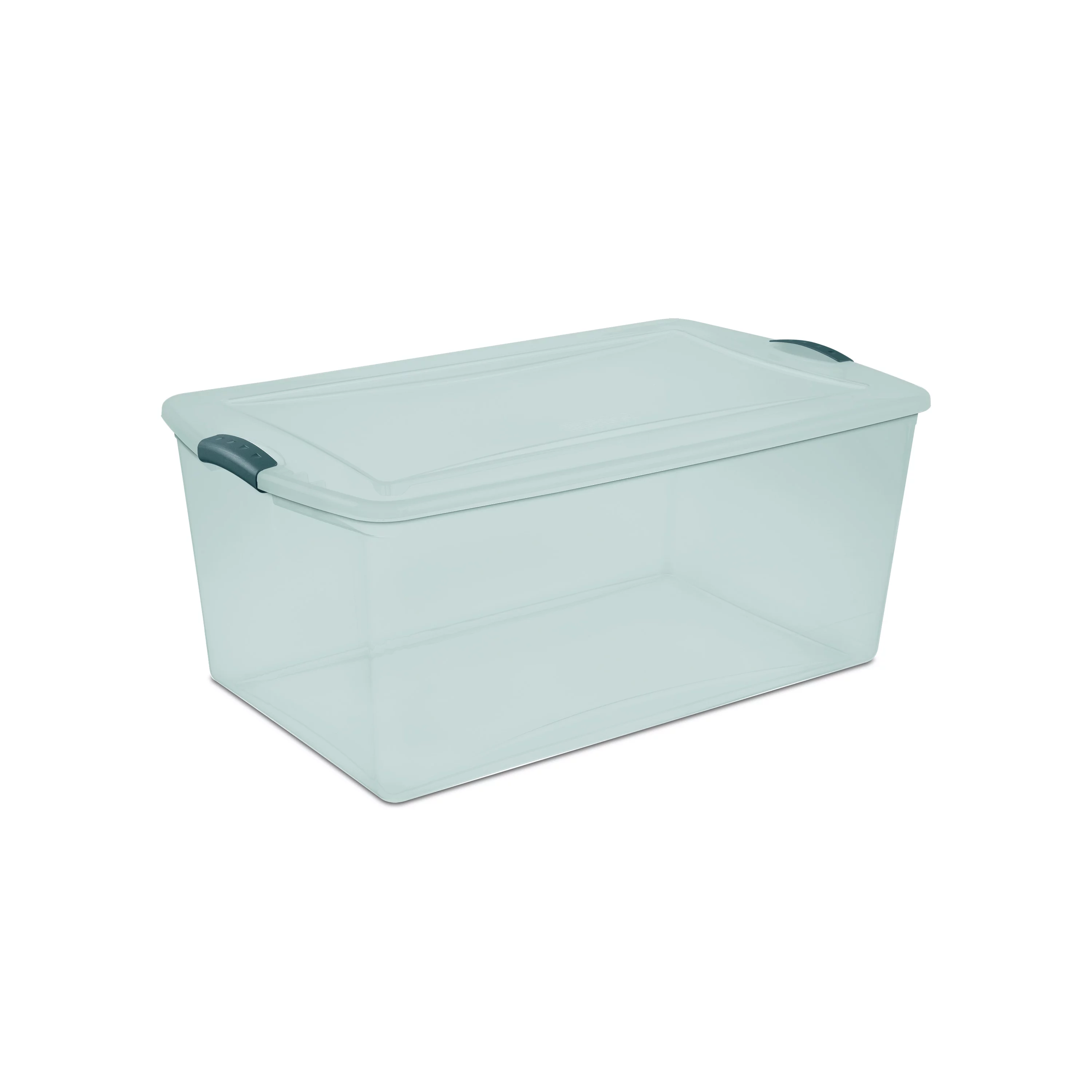 Sterilite 105 Qt. Latch Box Aqua Slate Tint Set of 4
