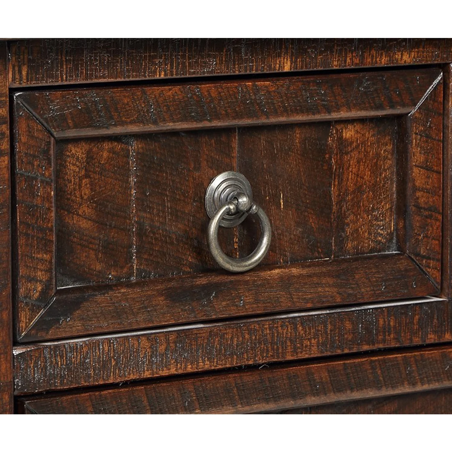 HomeStock Suburban Sophistication 3 Drawer Hall Table With Shelf