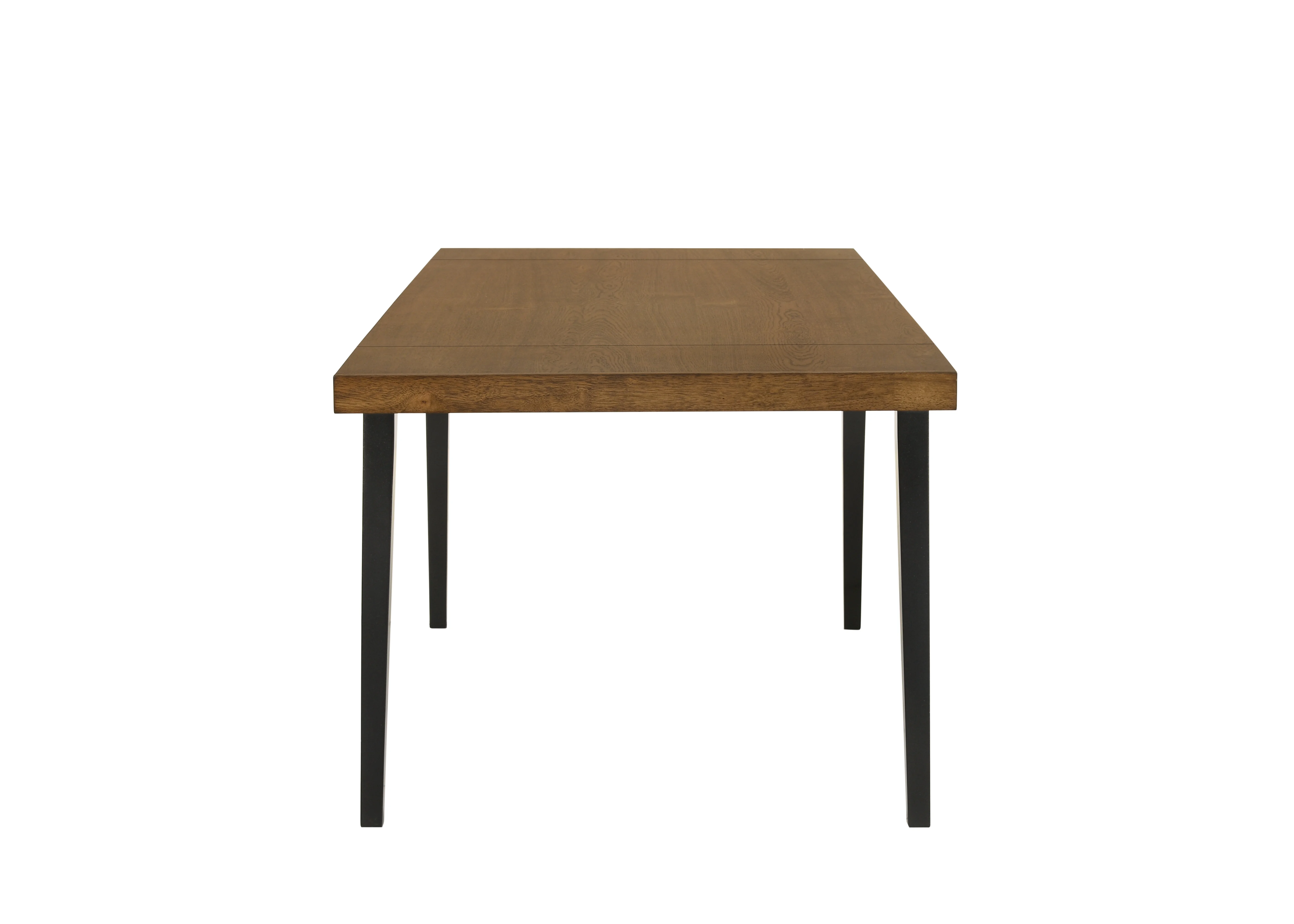 ACME Hillary Dining Table W/2 Leaves, Walnut & Black Finish