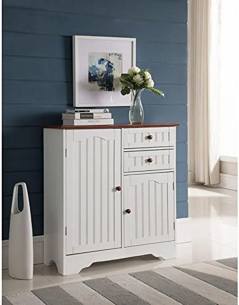 TJUNBOLIFE K and B  Co Inc White Wood Kitchen  Cabinet