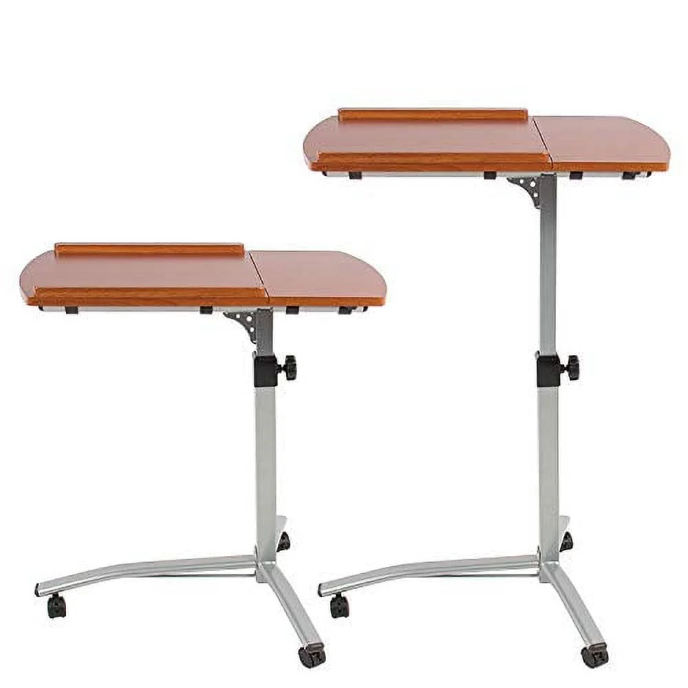 MEDA |Angle & Height Adjustable Rolling Laptop Desk Cart Over Bed Hospital Table Stand