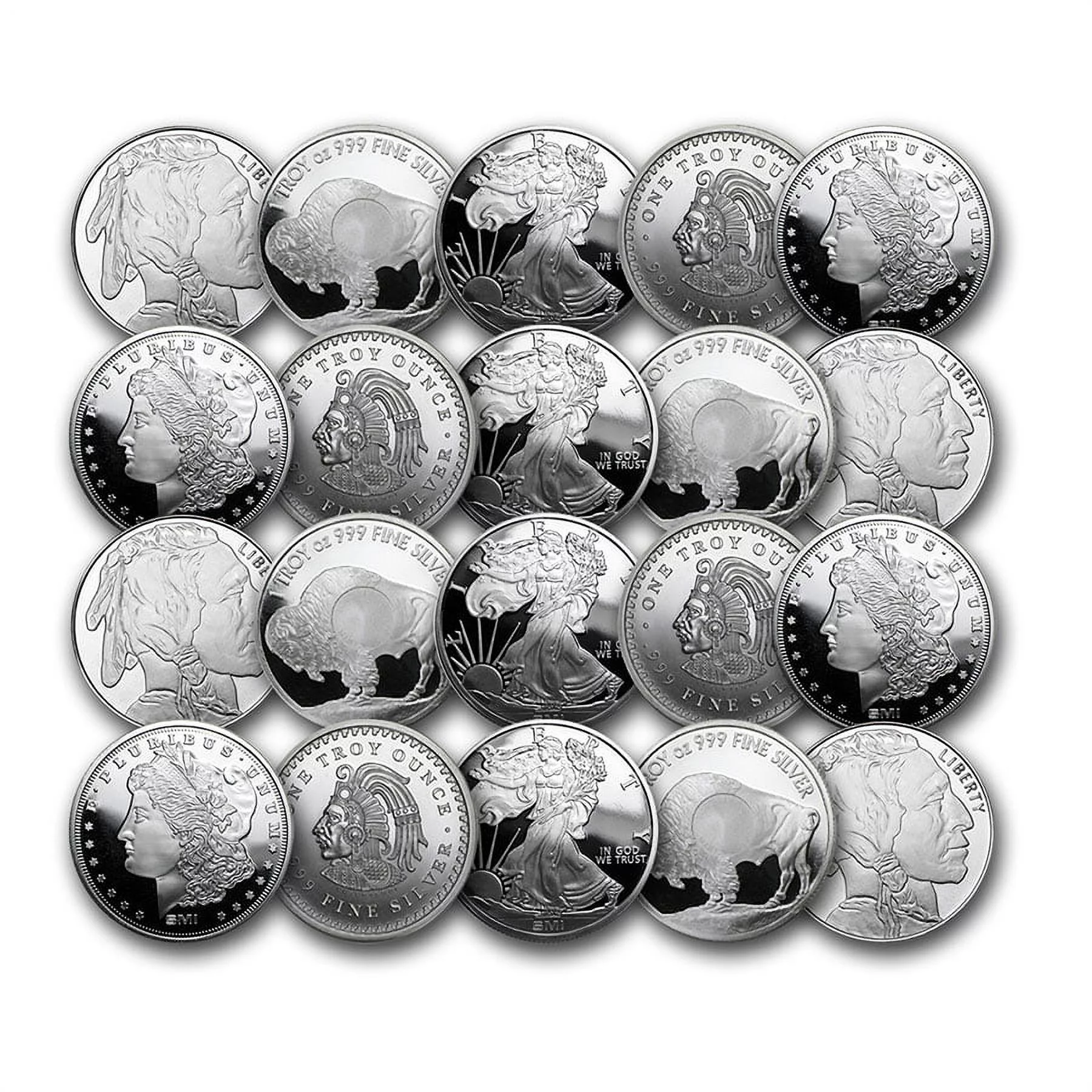 1 oz Silver Round - Secondary Market (Lot of 20) - Walmart