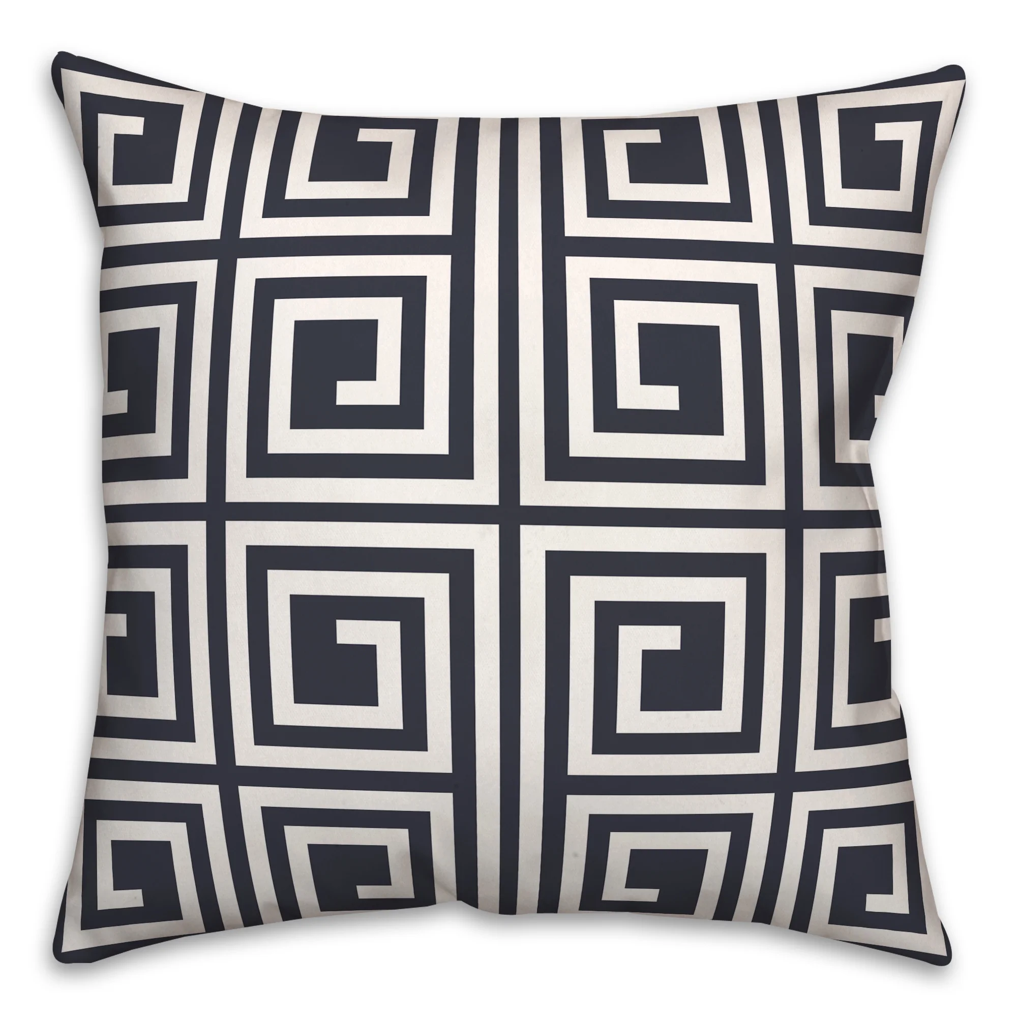 Creative Products Navy Maze 18 x 18 Indoor / Outdoor Pillow