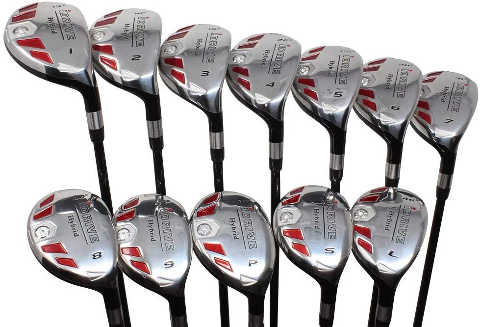 Women's Golf All Ladies iDrive Hybrids Complete Full Set which Includes: #1, 2, 3, 4, 5, 6, 7, 8, 9, PW, SW, LW. Lady Flex Right Handed Utility L Flex Club