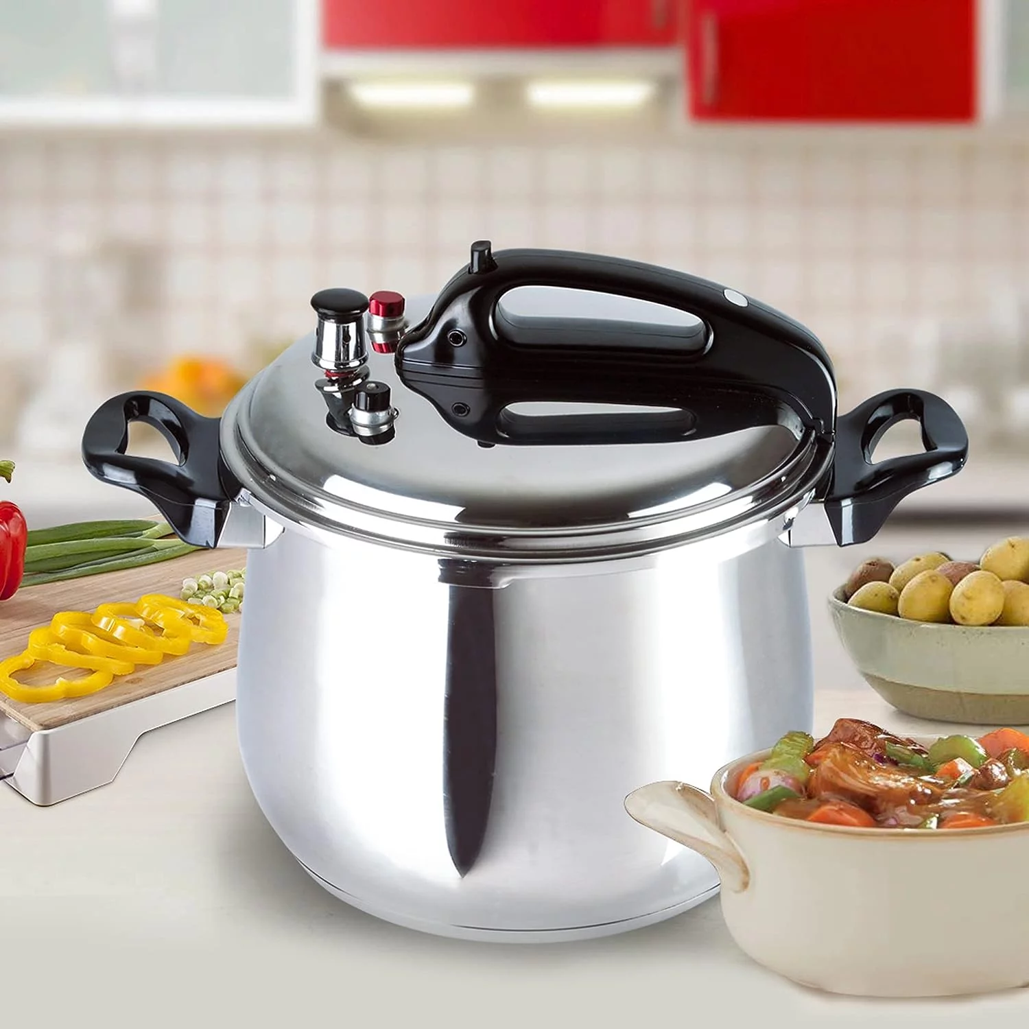 5.3-Quart Pressure Cooker, 5-Liter Capacity. Olla De Presion.