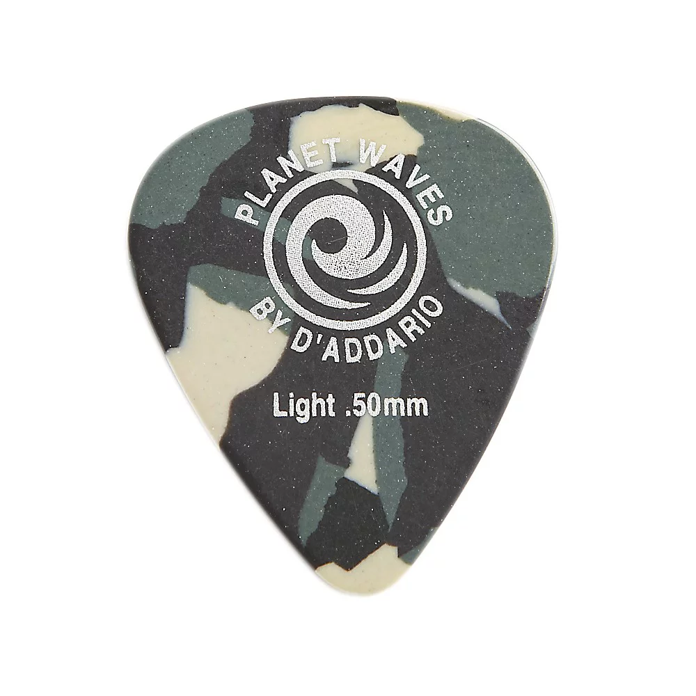 D'Addario Planet Waves Camouflage Celluloid Guitar Picks Light 10 Pack