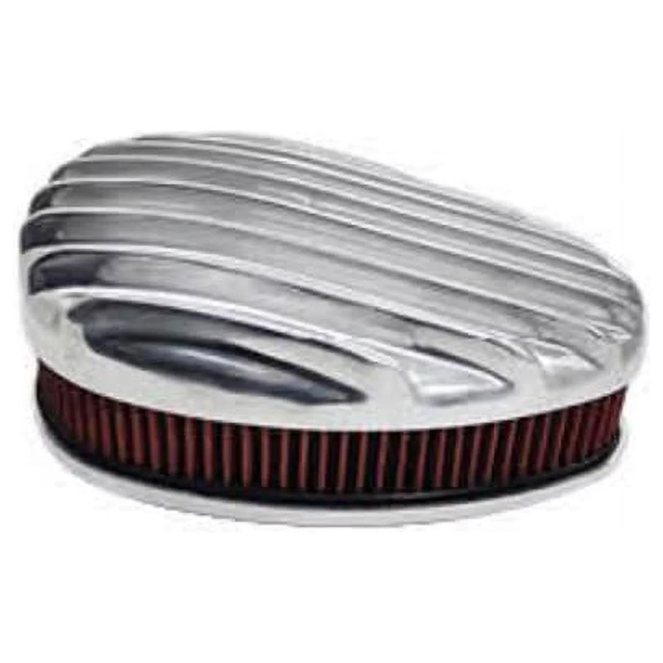 Finned Teardrop Air Cleaner with Dual Carb, Polish & Satin