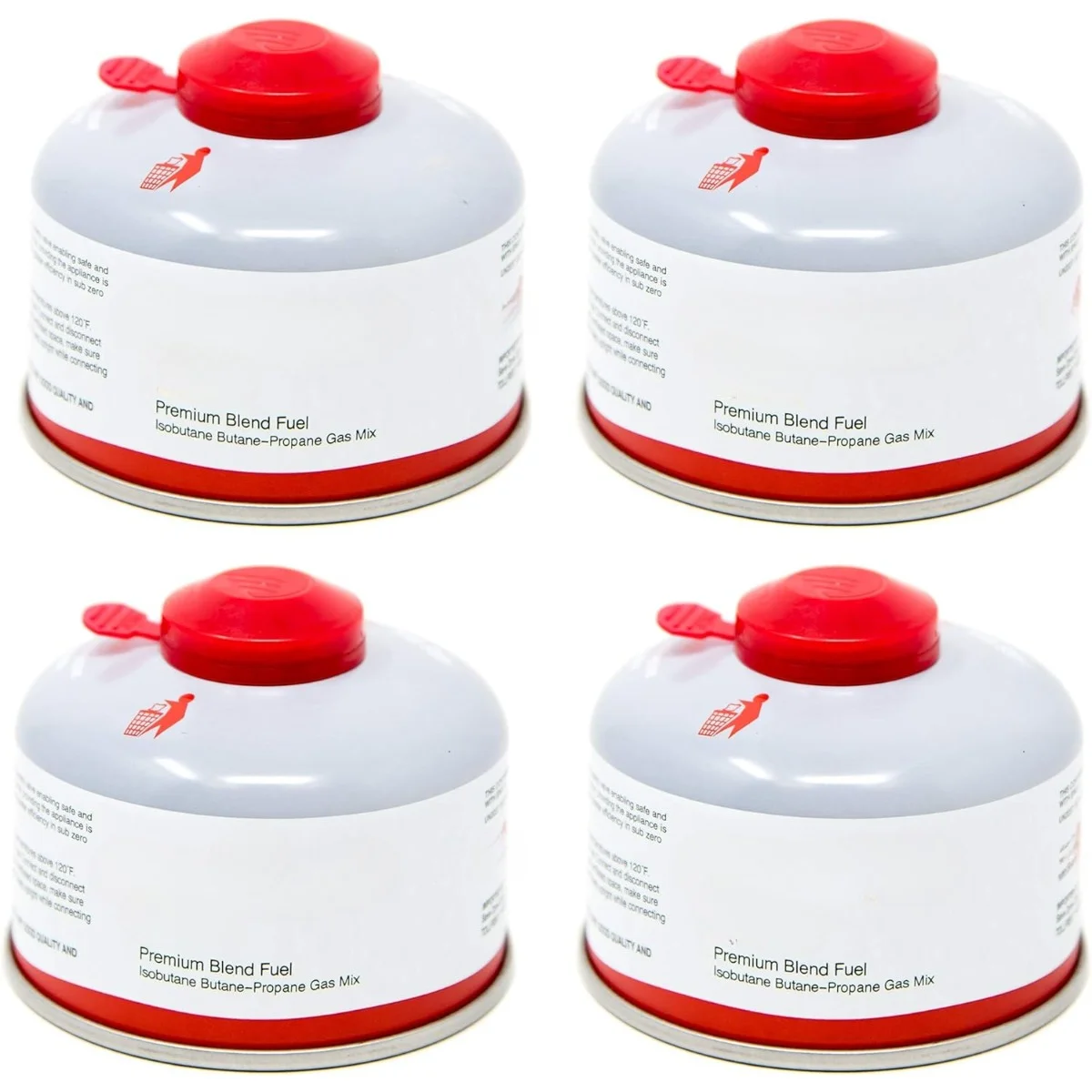 Camping Fuel Blend Isobutane Fuel Canister 100g (4 Pack)
