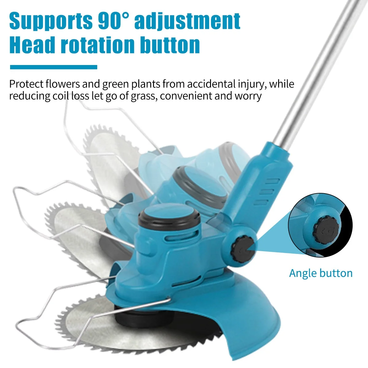 BLUELK Brushless String Trimmer, 8 Inch Electric Weed Eater Lawn Edger with Battery, 800W, 3.0Ah Lithium-Ion Battery