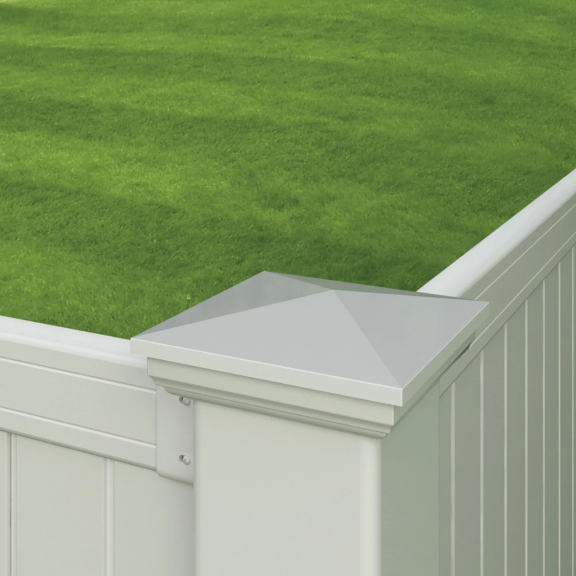 Outdoor Essentials 5 in. x 5 in. White Vinyl New England Fence Post Cap