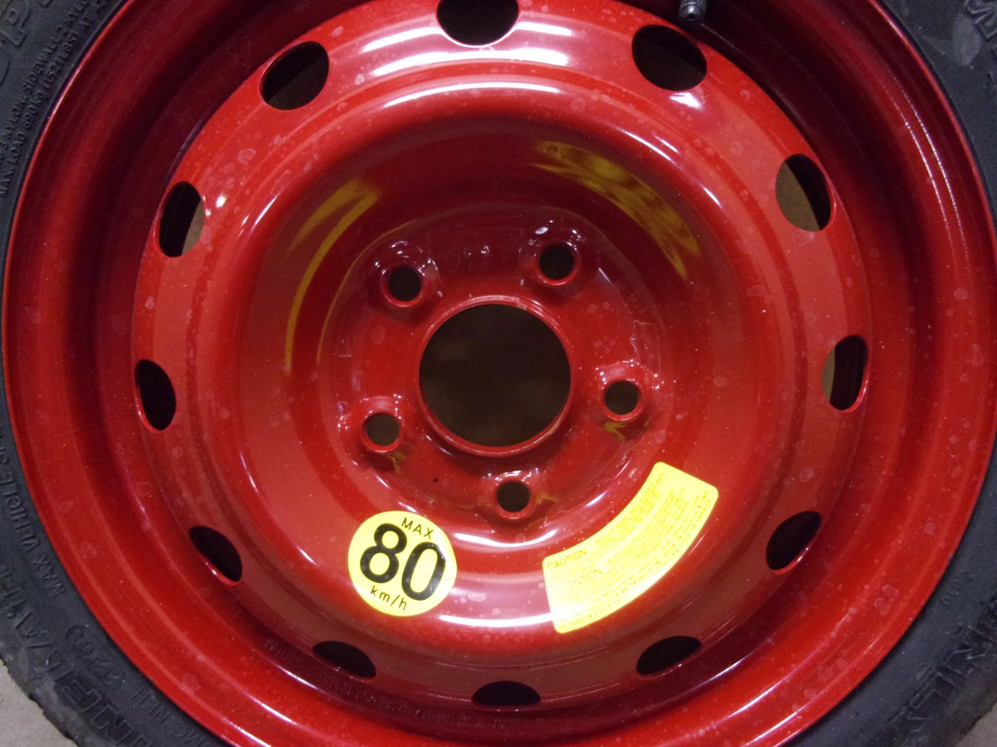 Pre-Owned 2014-2023 Kia Forte 15x4 Steel Wheel T125/80D15 Compact Spare Tire OEM - Verify Specific Vehicle Fitment In Description - (Good)