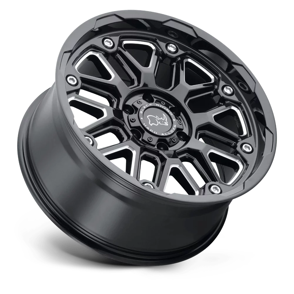 Black Rhino Cast Aluminum Rim BRHSR 17X9.5 5X5.0 G-BLK-MILL -18MM, 1795HSR-85127B71