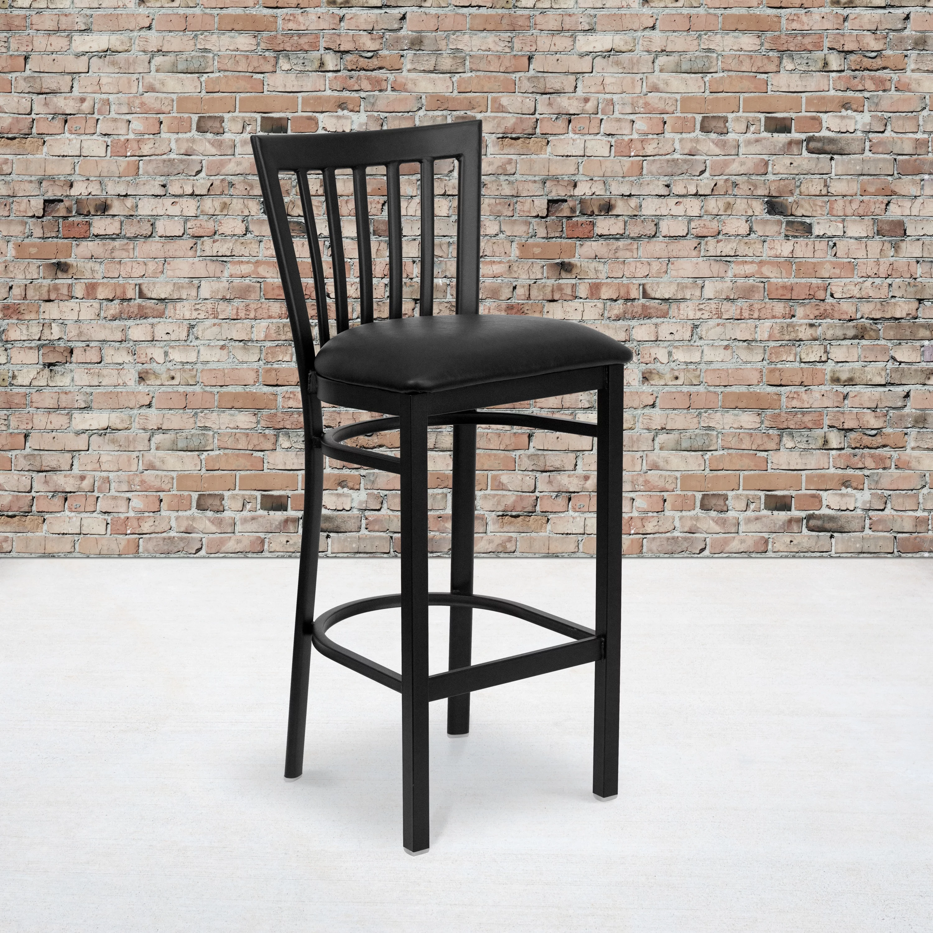Flash Furniture School House Back Metal Restaurant Barstool - 17.25
