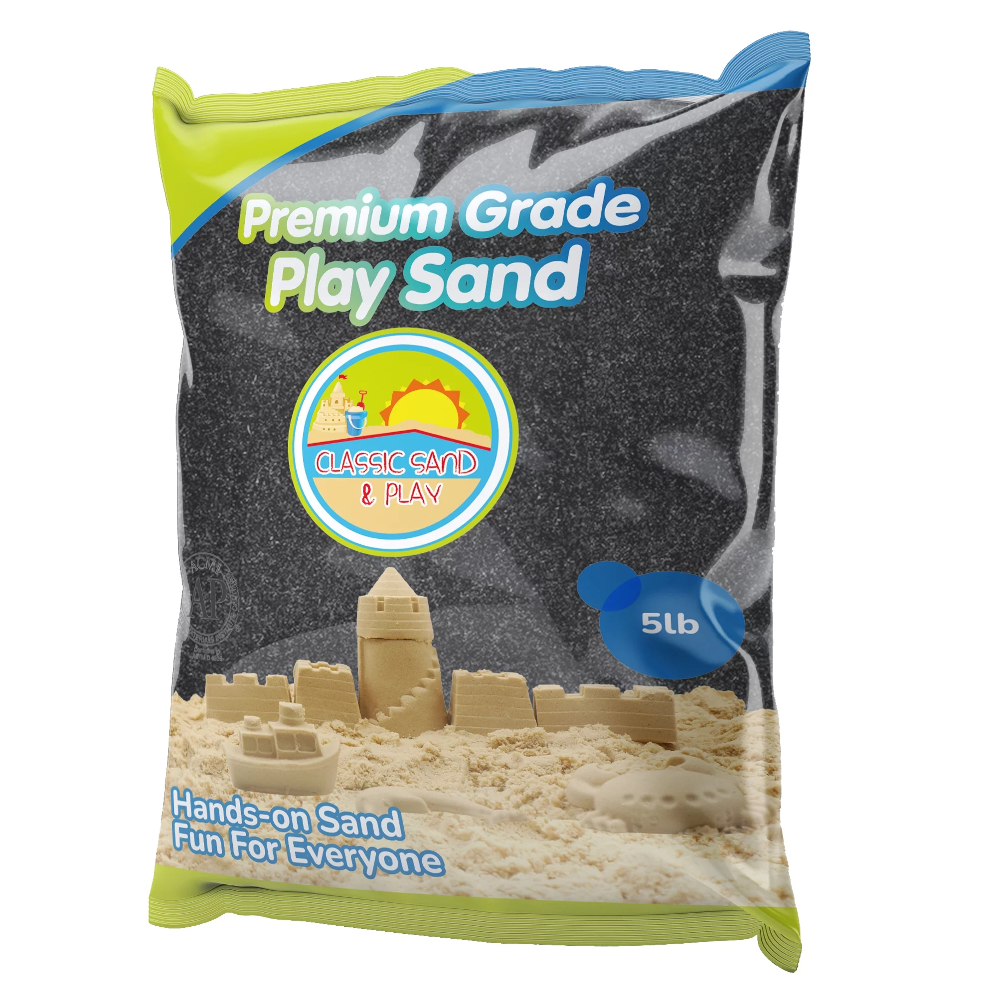 Classic Sand & Play Black Colored Play Sand, 5 lb. Bag, Natural and Non-Toxic