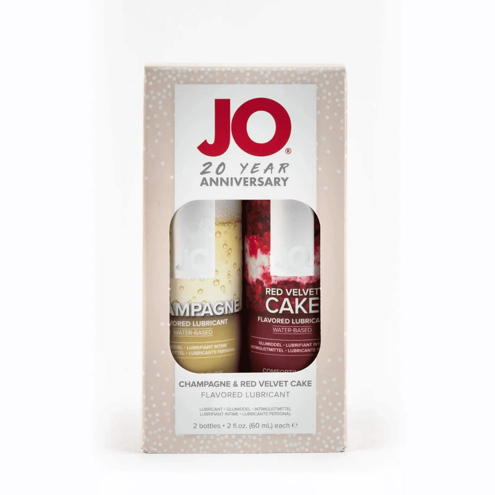 JO Limited Edition 2 Pack Gift Set, Flavored Water-based Unisex Lubricant for Men, Women and Couples