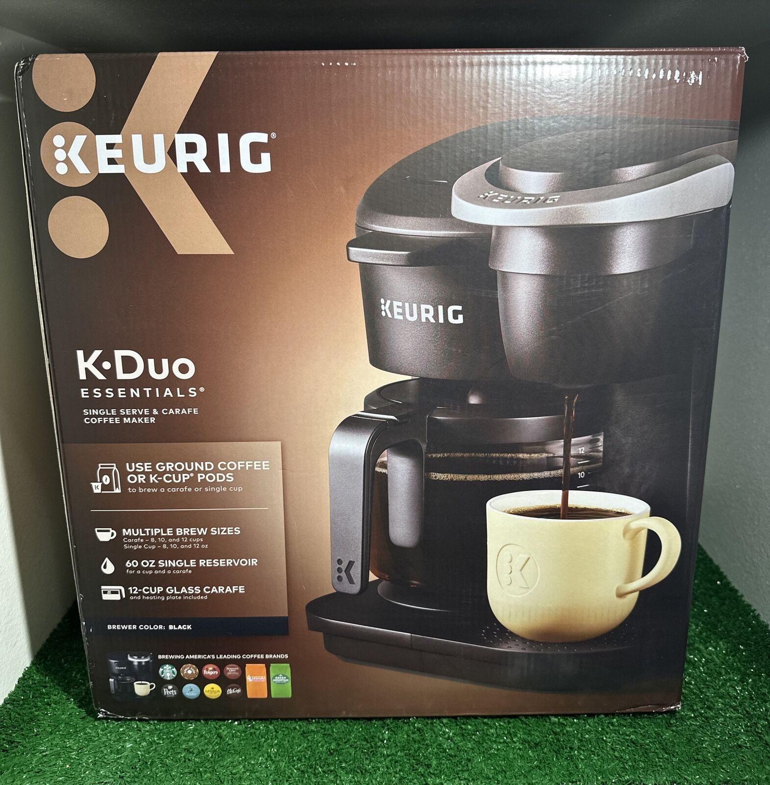 Keurig K-Duo Essentials Black Single-Serve K-Cup Pod Coffee Maker Black NIB
