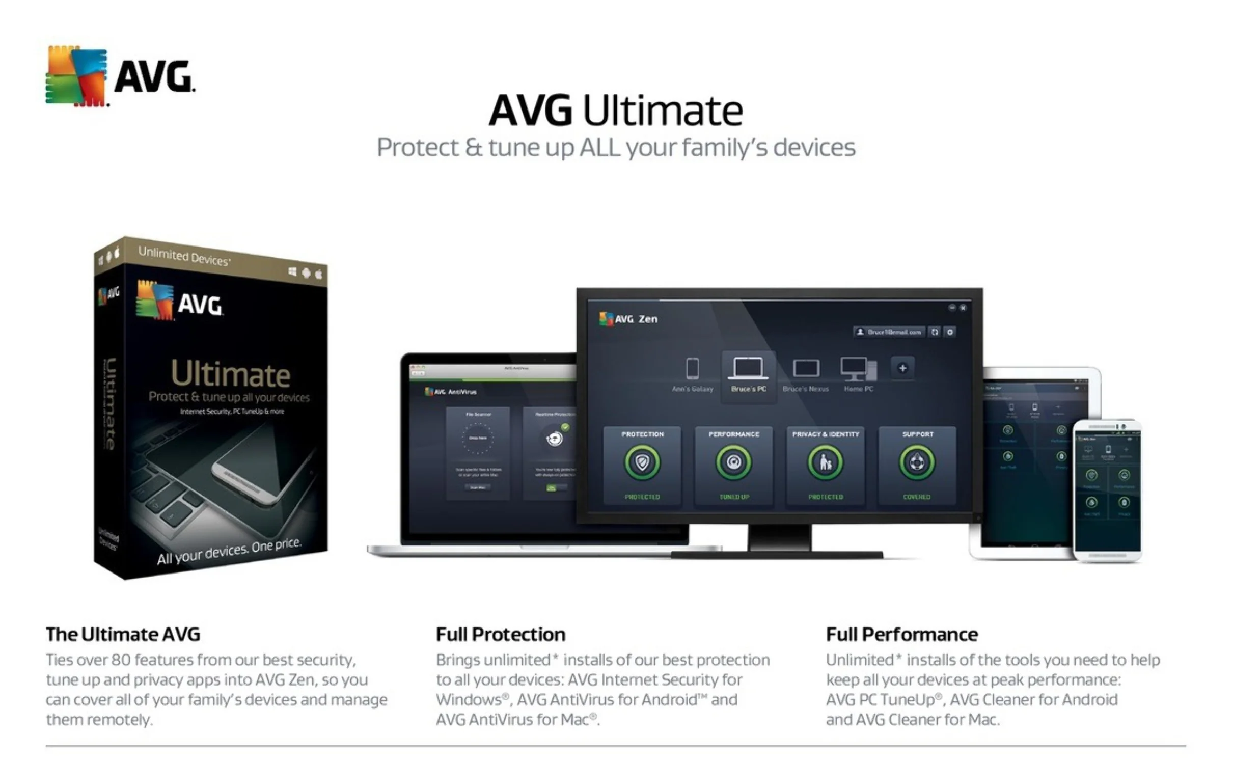 AVG Ultimate Multi-Device - 2-Years | 5-Device (Windows/Mac OS/Android/iOS)