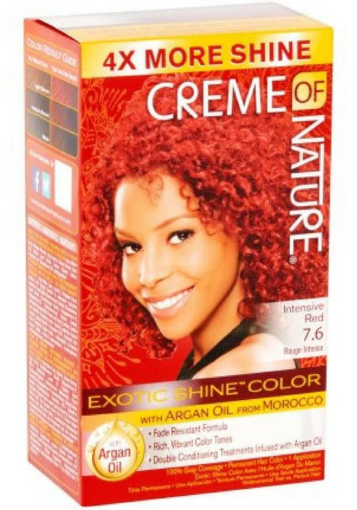 Creme of Nature Exotic Shine Color With Argan Oil, Intensive Red 7.6 1 Each