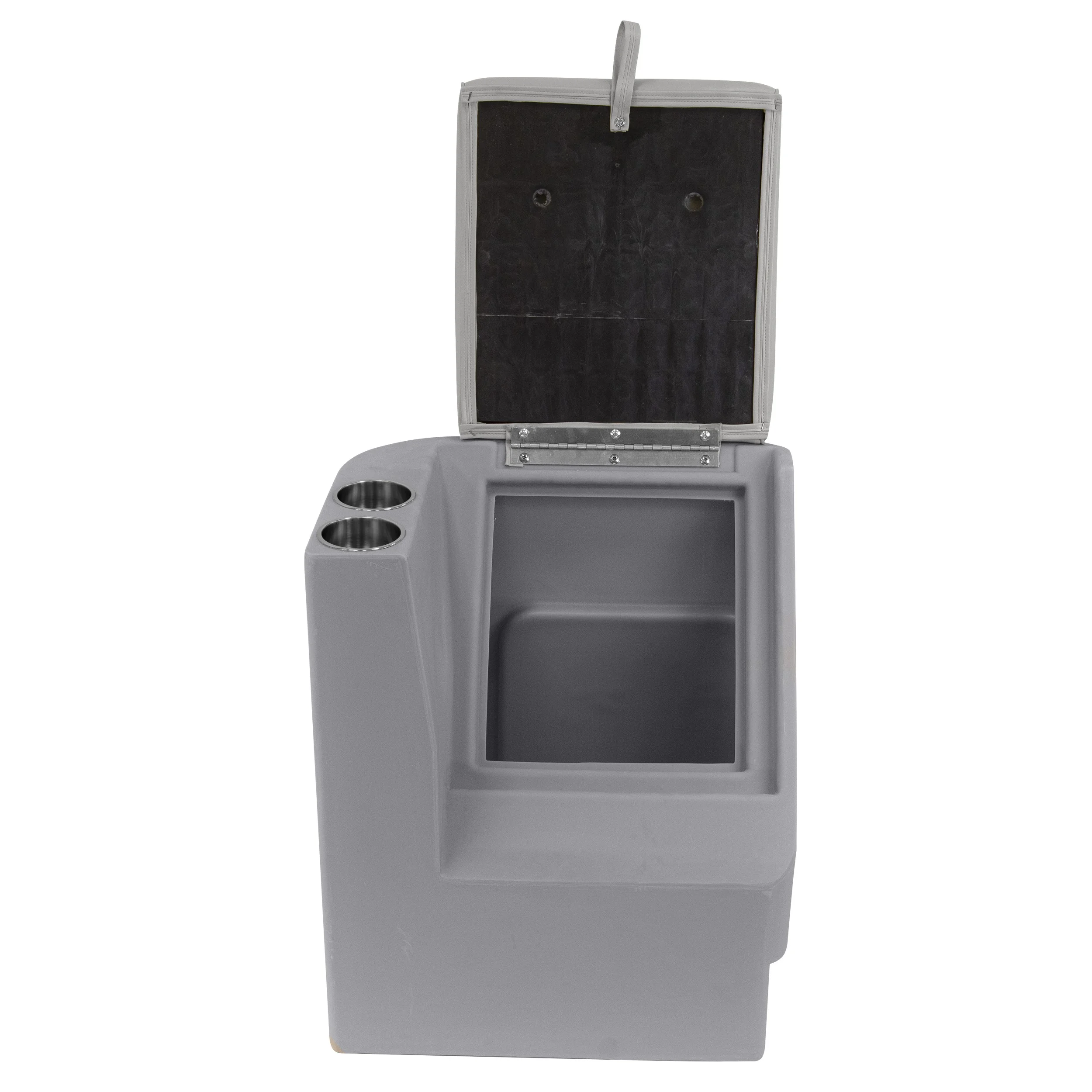 Wise 8WD1305L-1012 Deluxe Series Pontoon Left Radius Lean Back Recliner - Grey / Red / Charcoal