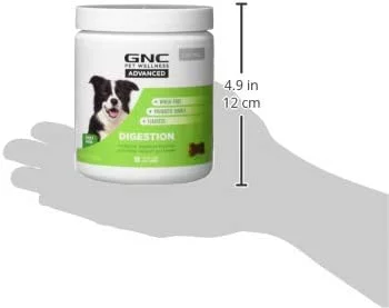 GNC Pets Advanced Supplements, Digestion, All Dog, 90-Ct 3.0g Soft Chews in 20oz