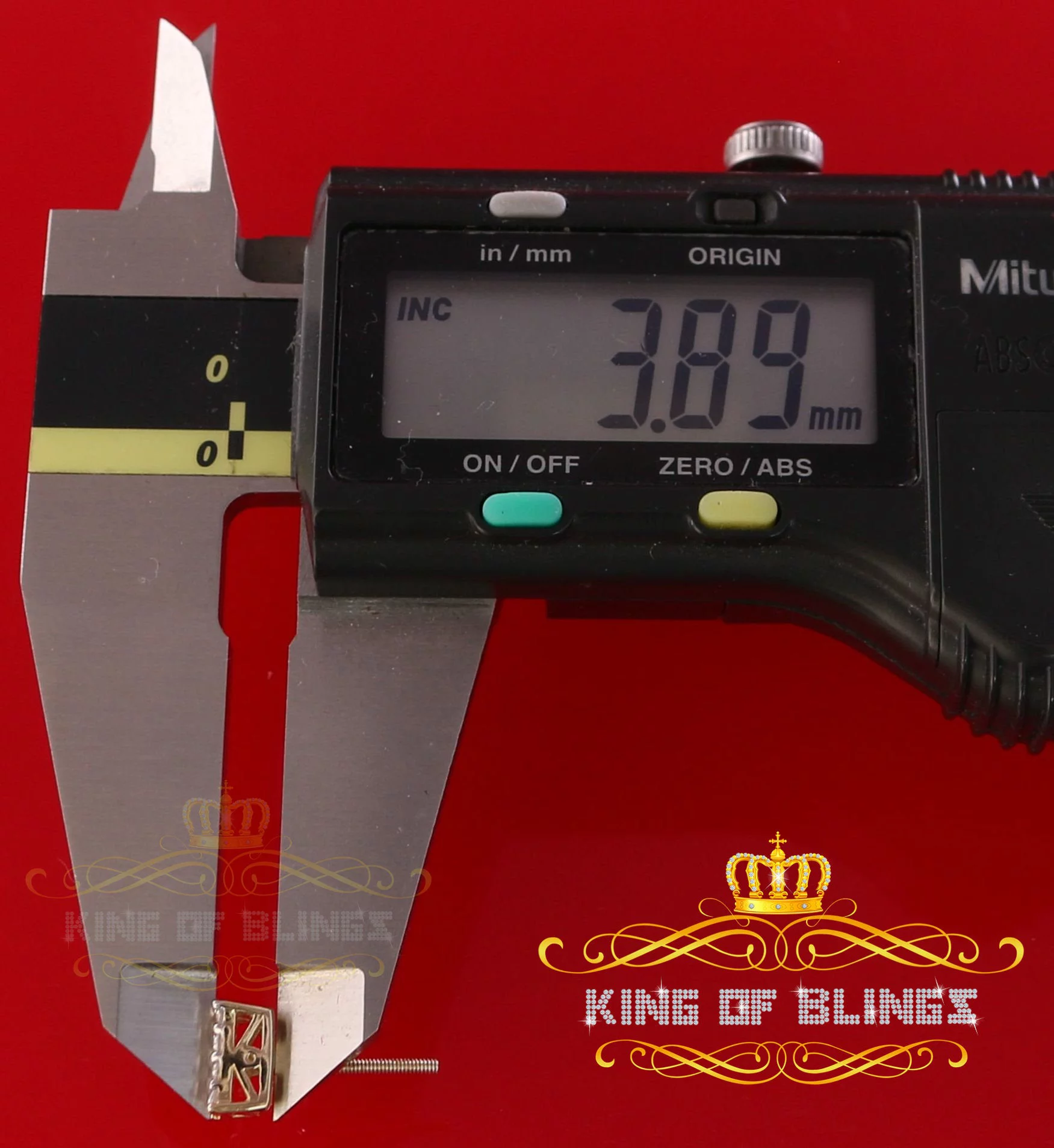 King of Bling's 0.88ct Cubic Zirconia 925 Yellow Sterling Silver Women's Hip Hop Square Earrings