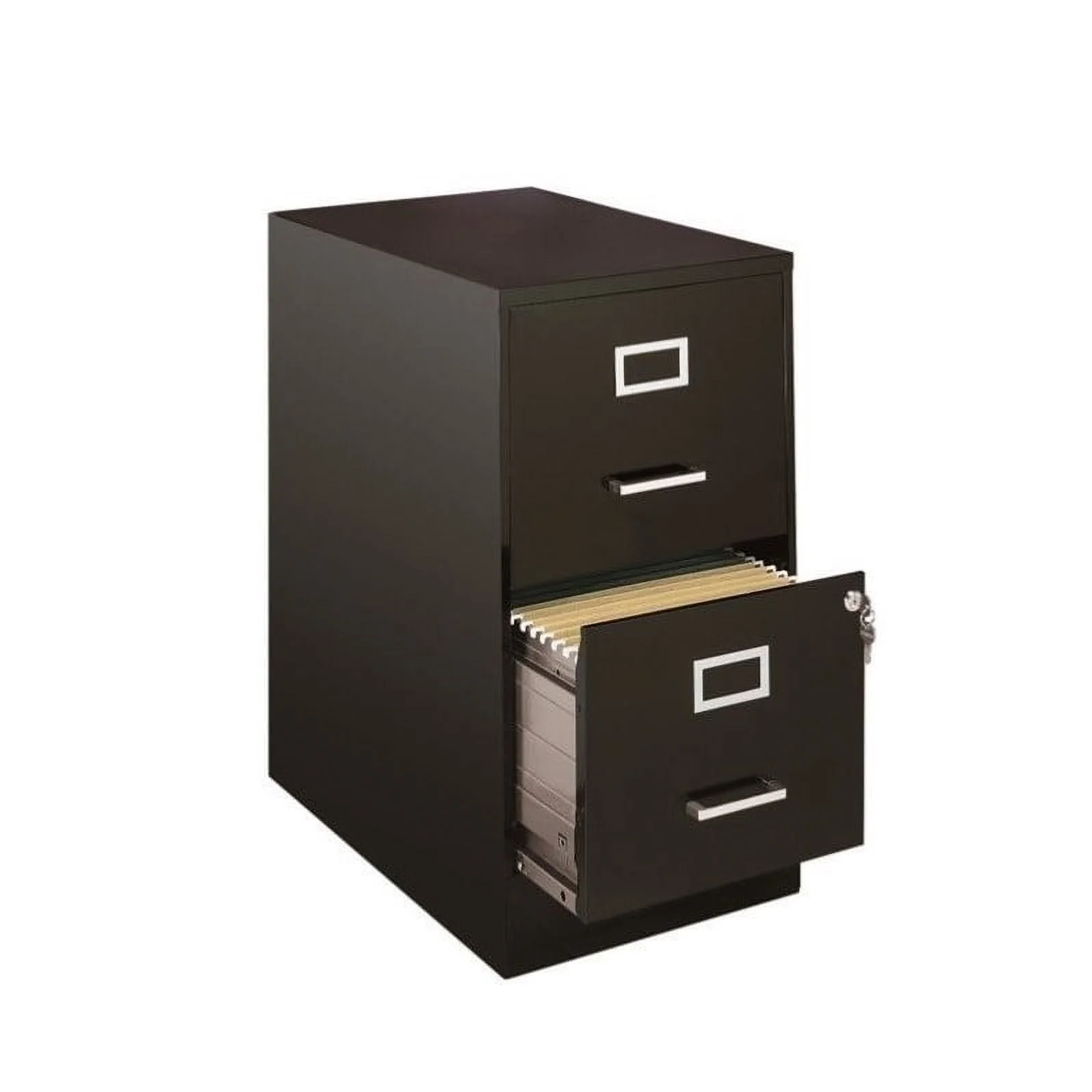 SOHO 2 Piece 2 Drawer File Cabinet and Mobile File Caddy in Black