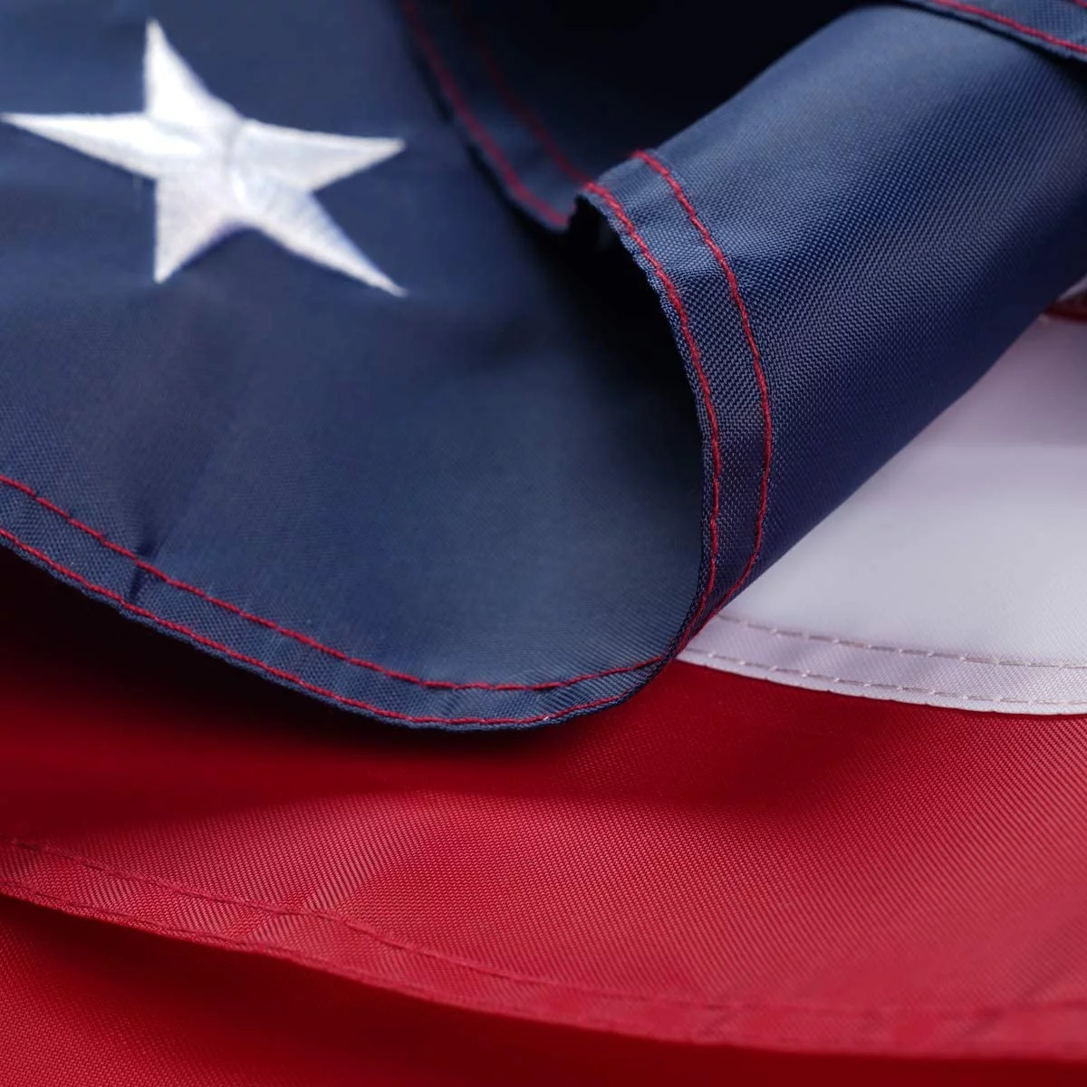 WowKing USA Flag 4x6 Outdoor Flag - Embroidered Stars Sewn Stripes Solid - Heavy Duty 2 Brass Grommet Strong Canvas Heading Durable Oxford Nylon Indoor American Flags