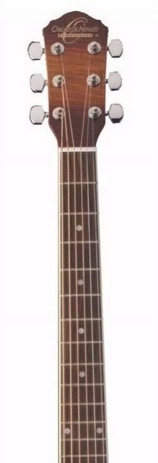 Oscar Schmidt  Dreadnought Acoustic Electric Guitar Flame, Yellow Sunburst