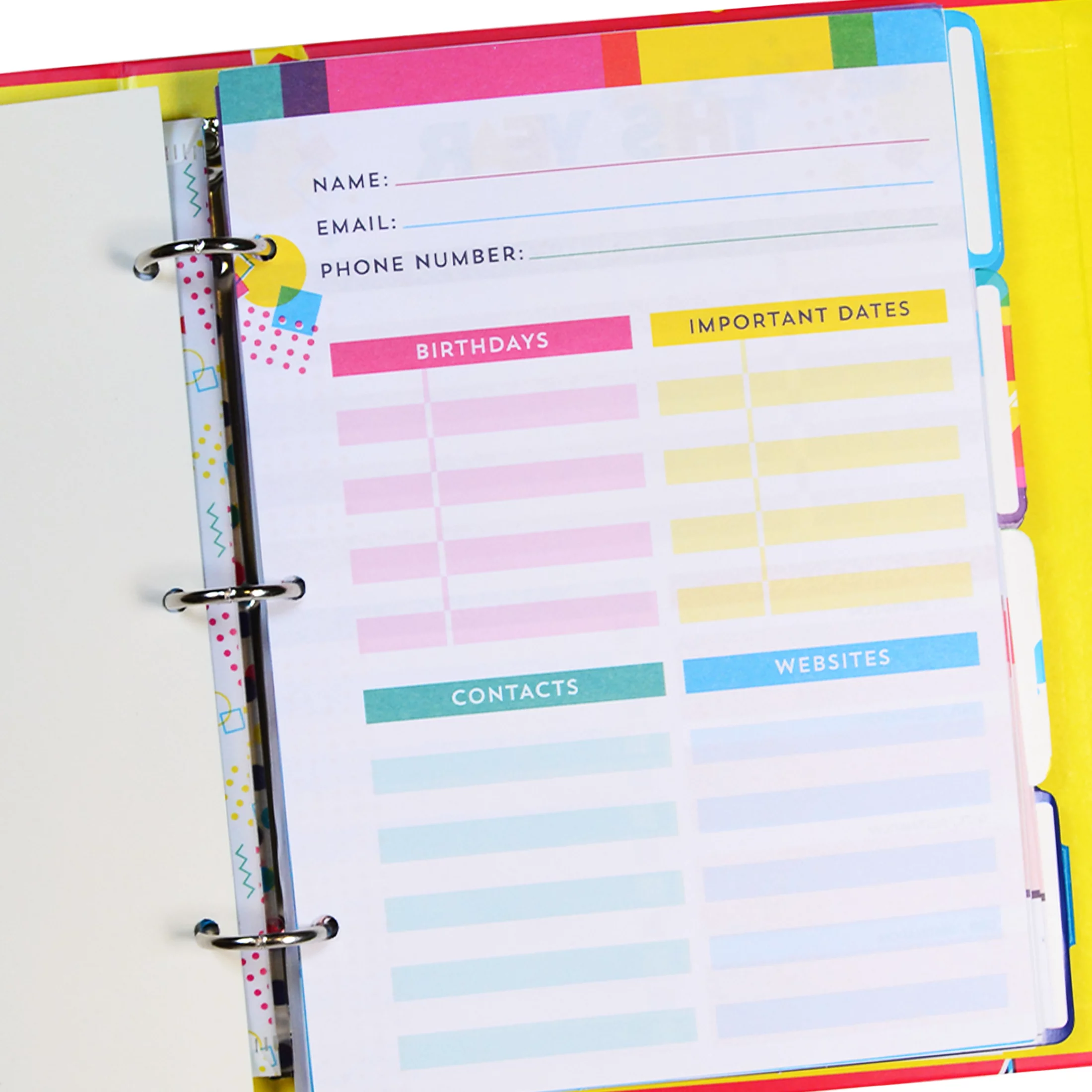 Pen + Gear Mini 3-Ring Binder Undated Planner with Bookmark Ruler, Sticky Notes, and Pencil Pouch