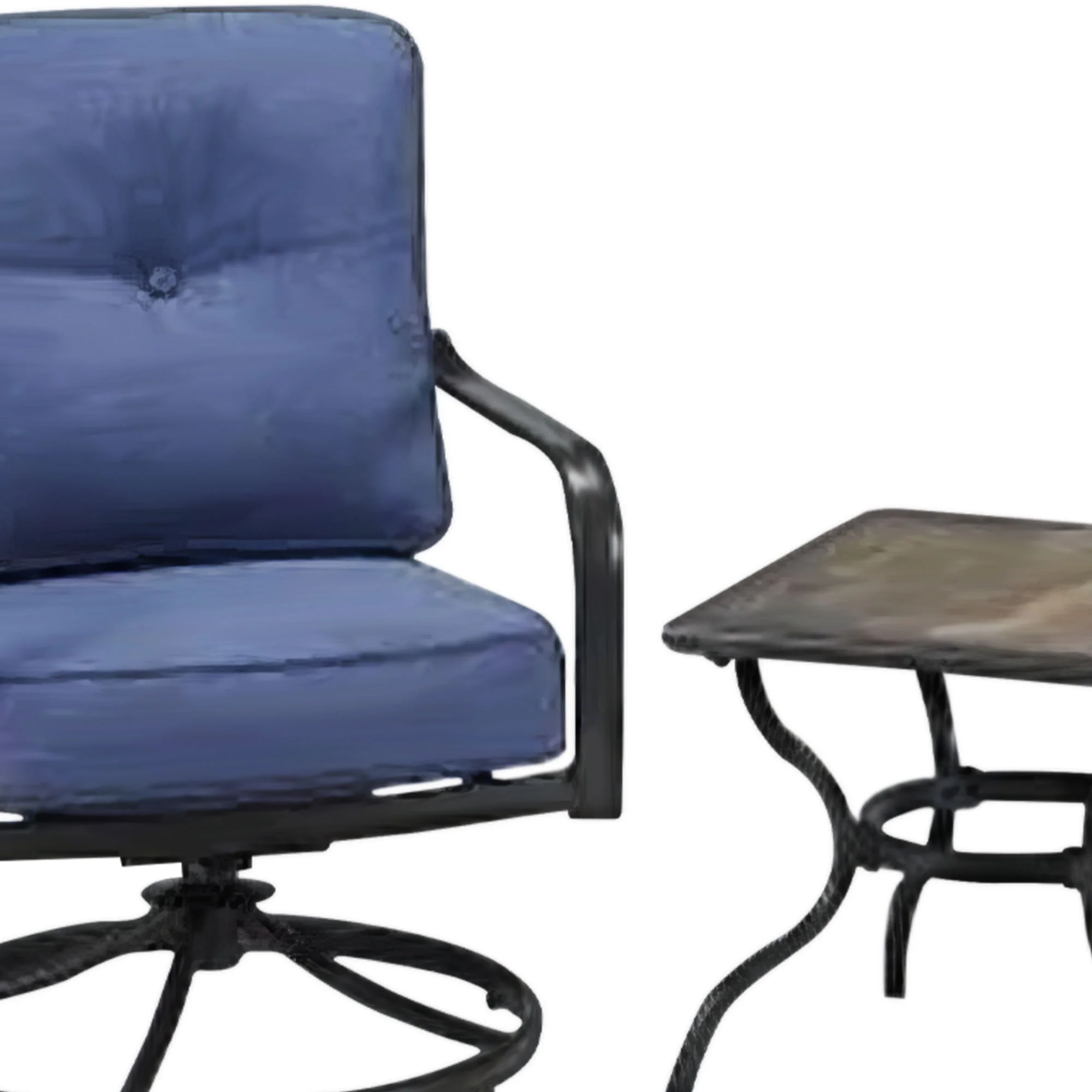 Four Seasons Courtyard Beaumont 3 Piece Deep Seating Chat Set, Gray/Brown