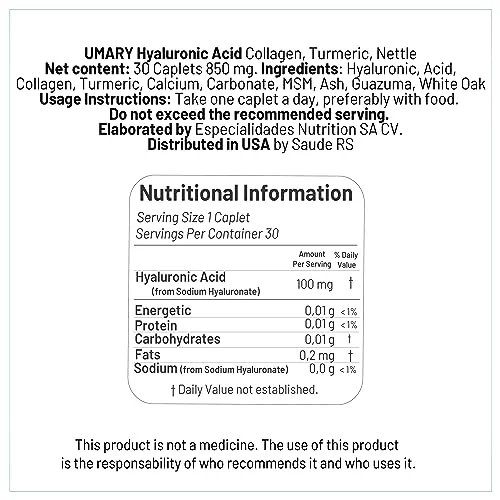 Umary Hyaluronic Acid 4 pack 30 caplets each