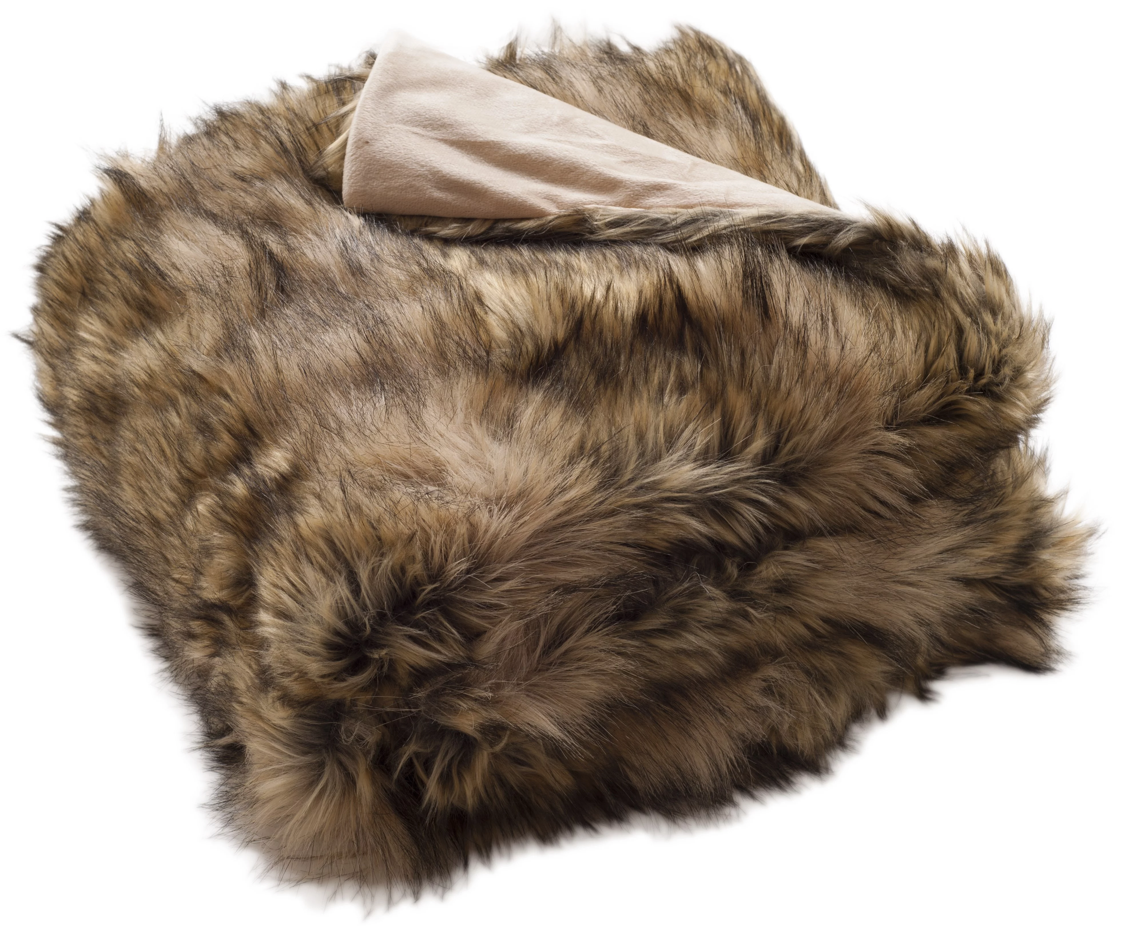 SAFAVIEH Golden Noir Abstract Faux Fur Throw, 50