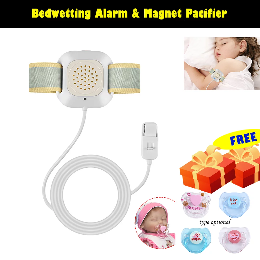 Arealer Bedwetting Alarm Enuresis Alarm with Loud Sound Bright Lights and Strong Vibration Child Training