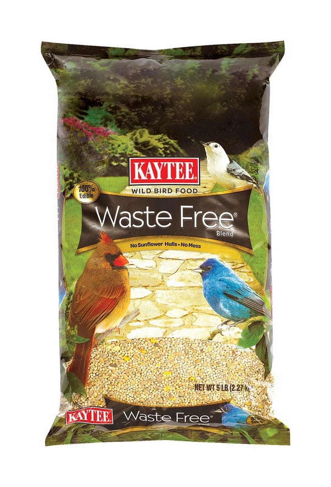 Kaytee Waste Free Songbird Hulled Sunflower Seed Wild Bird Food 5 lb