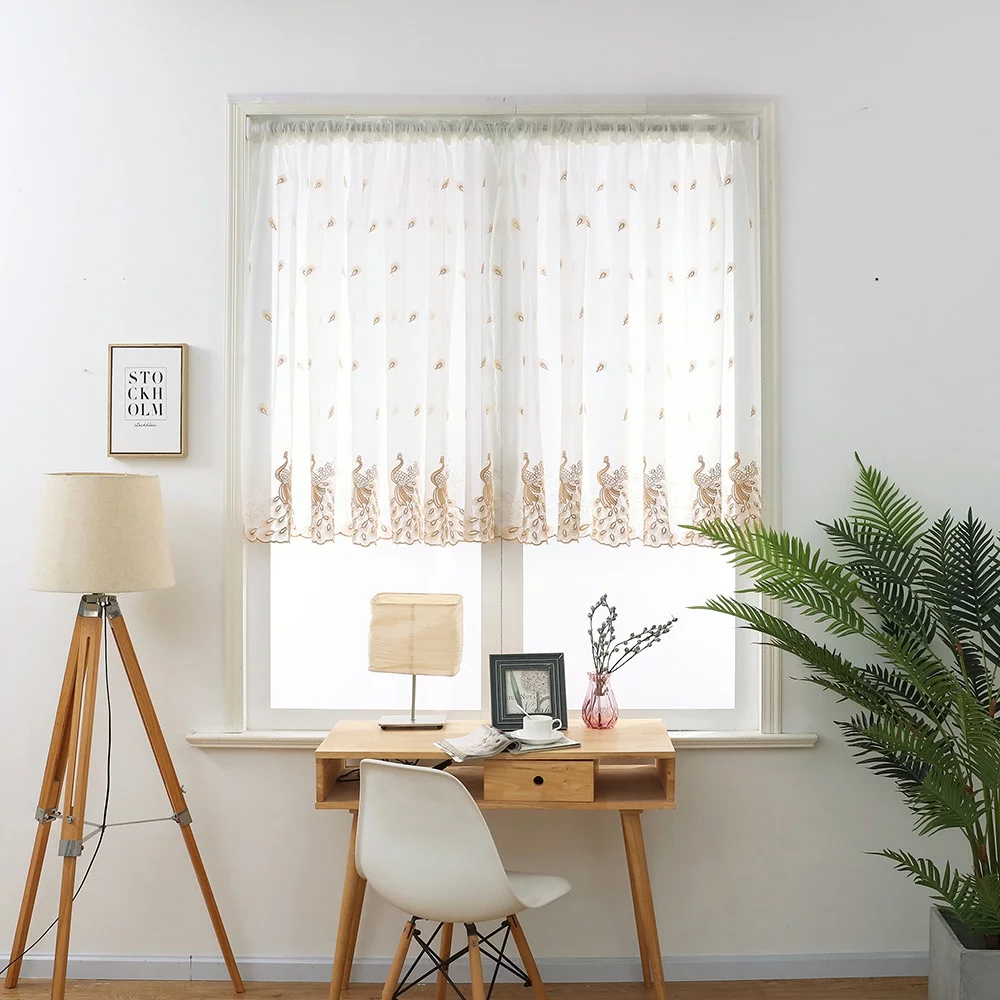 YHAIOGS Rug Doctor Carpet Cleaner Leaves Sheer Curtain Tulle Window Treatment Voile Drape Valance 1 Panel Fabric Outdoor Curtain Rod